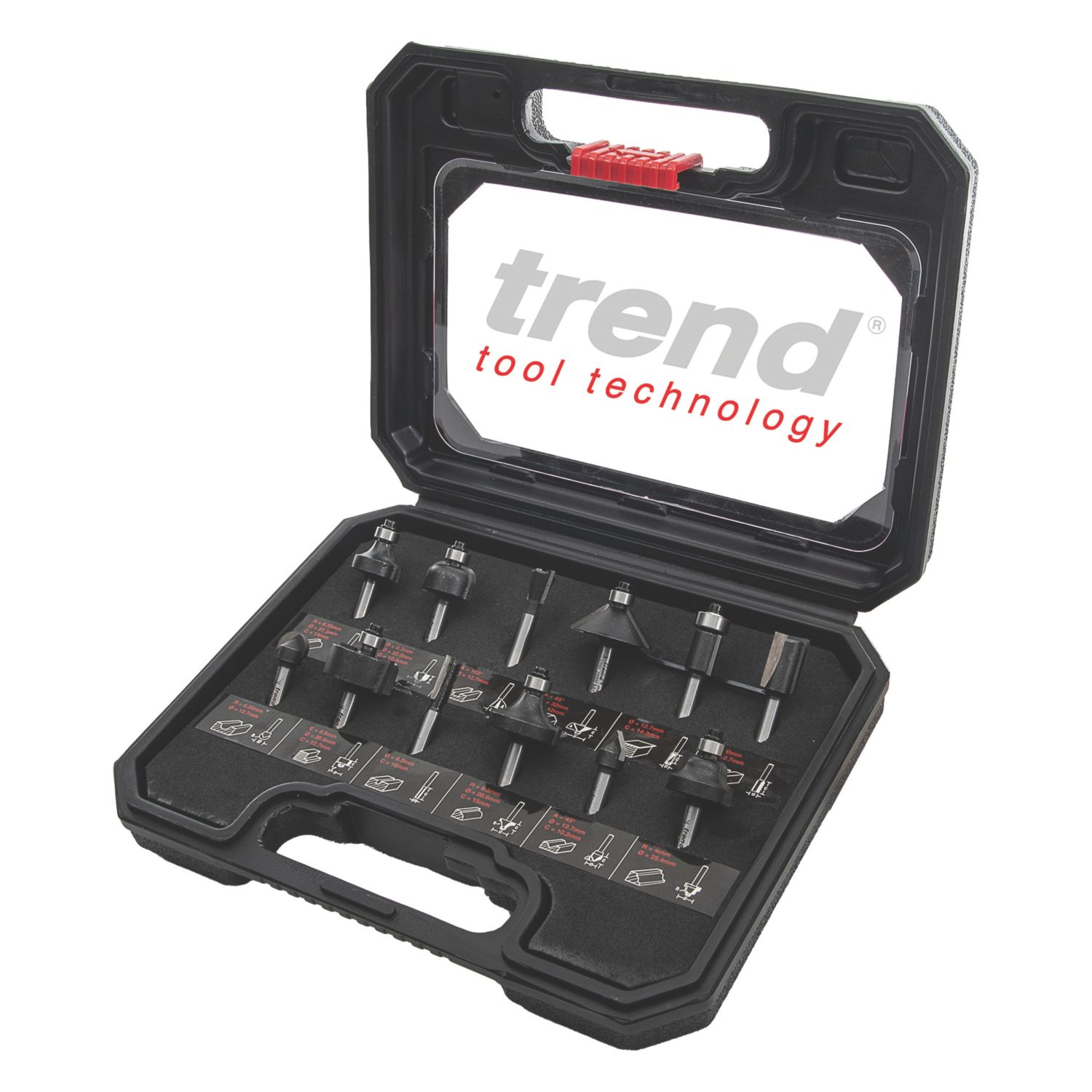 Trend 1/4" Shank Router Cutter Starter Set 12 Pcs (85954)