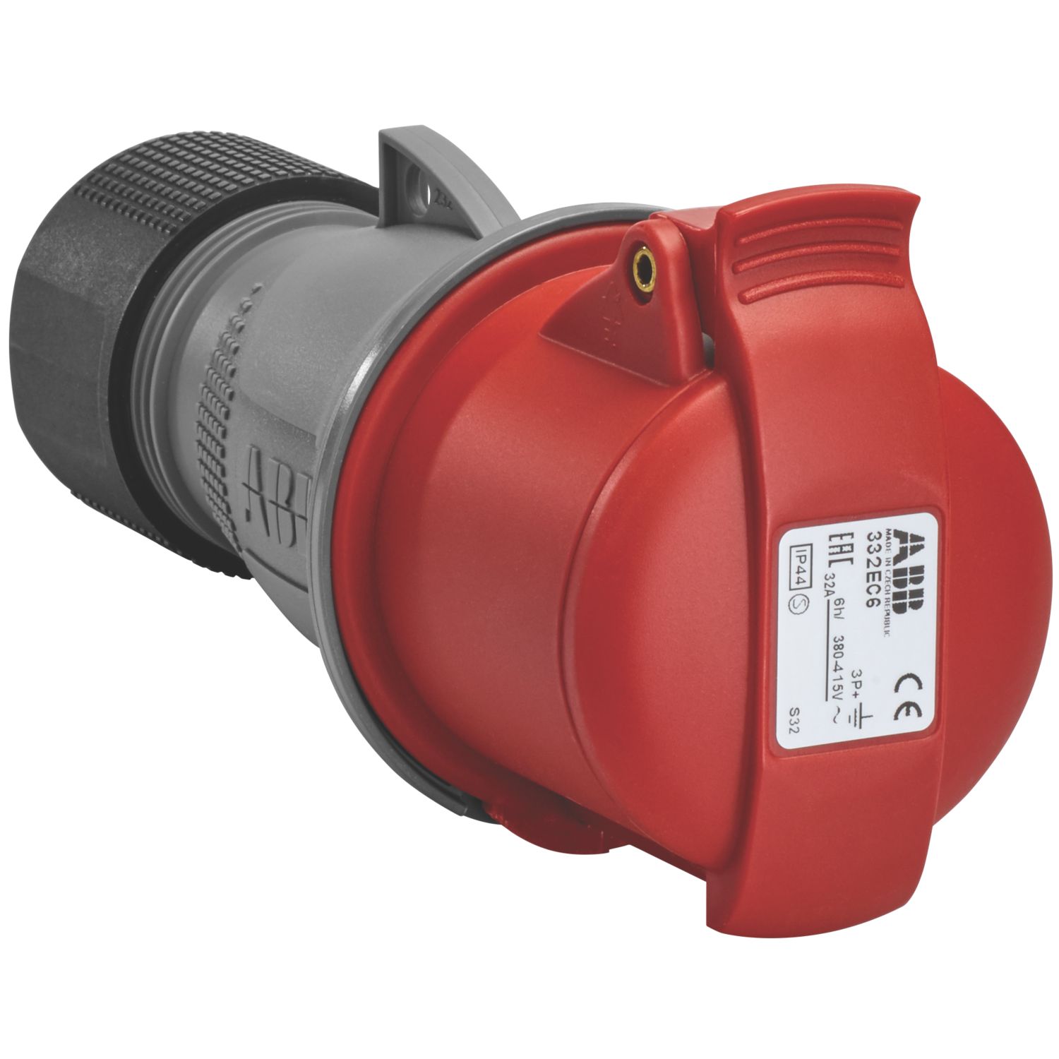 ABB 32A 3P+E Straight Connector 415V (8595X)