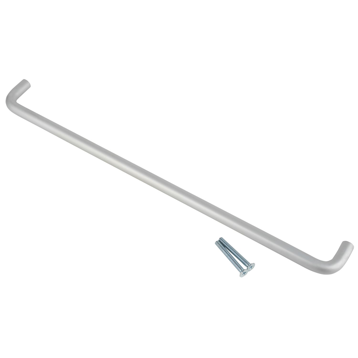 Smith & Locke Fire Rated D Pull Handle Satin Aluminium 19mm x 618mm (8604J)