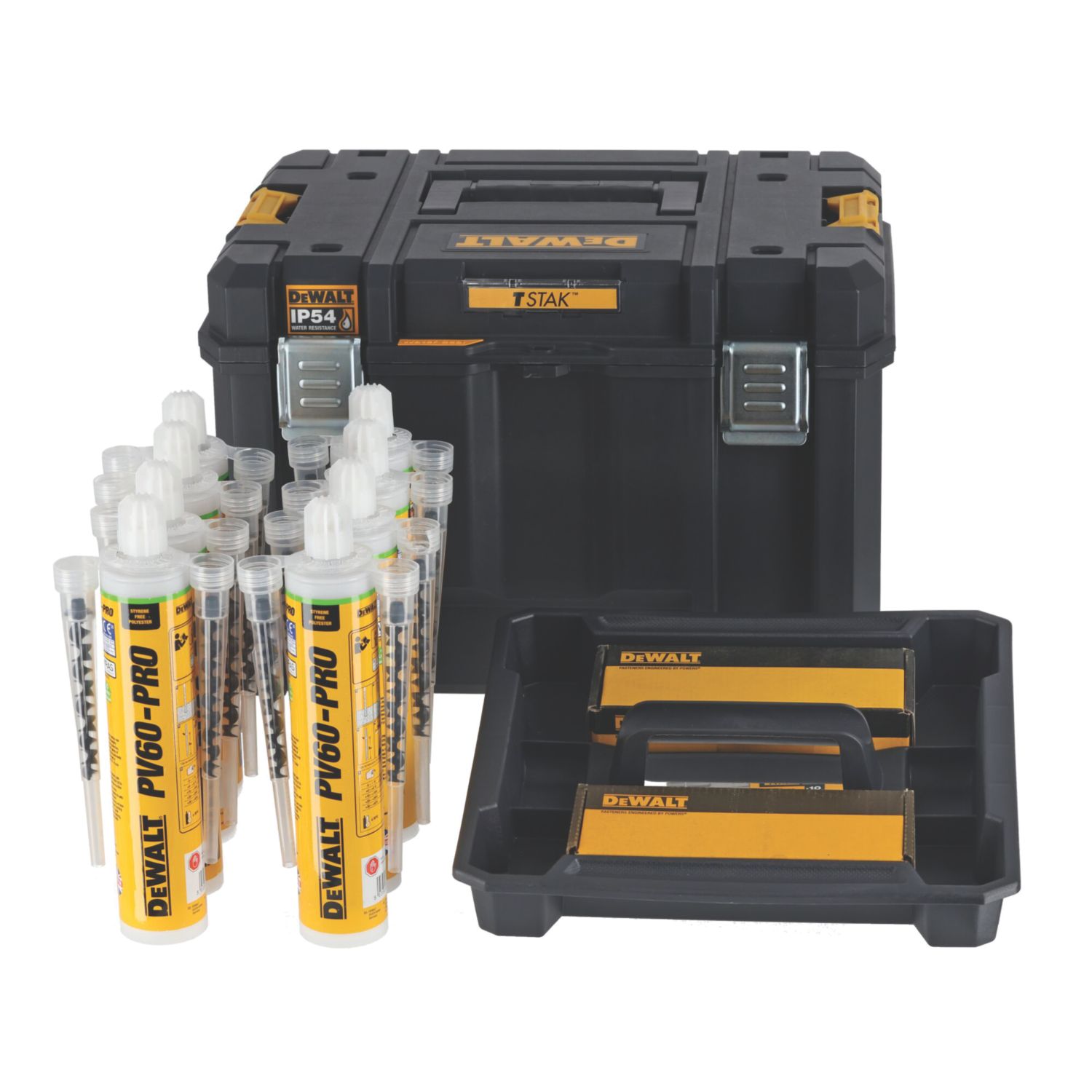 DeWalt DFCPV60KIT Resin Kit 300ml 8 Pieces (861VA)