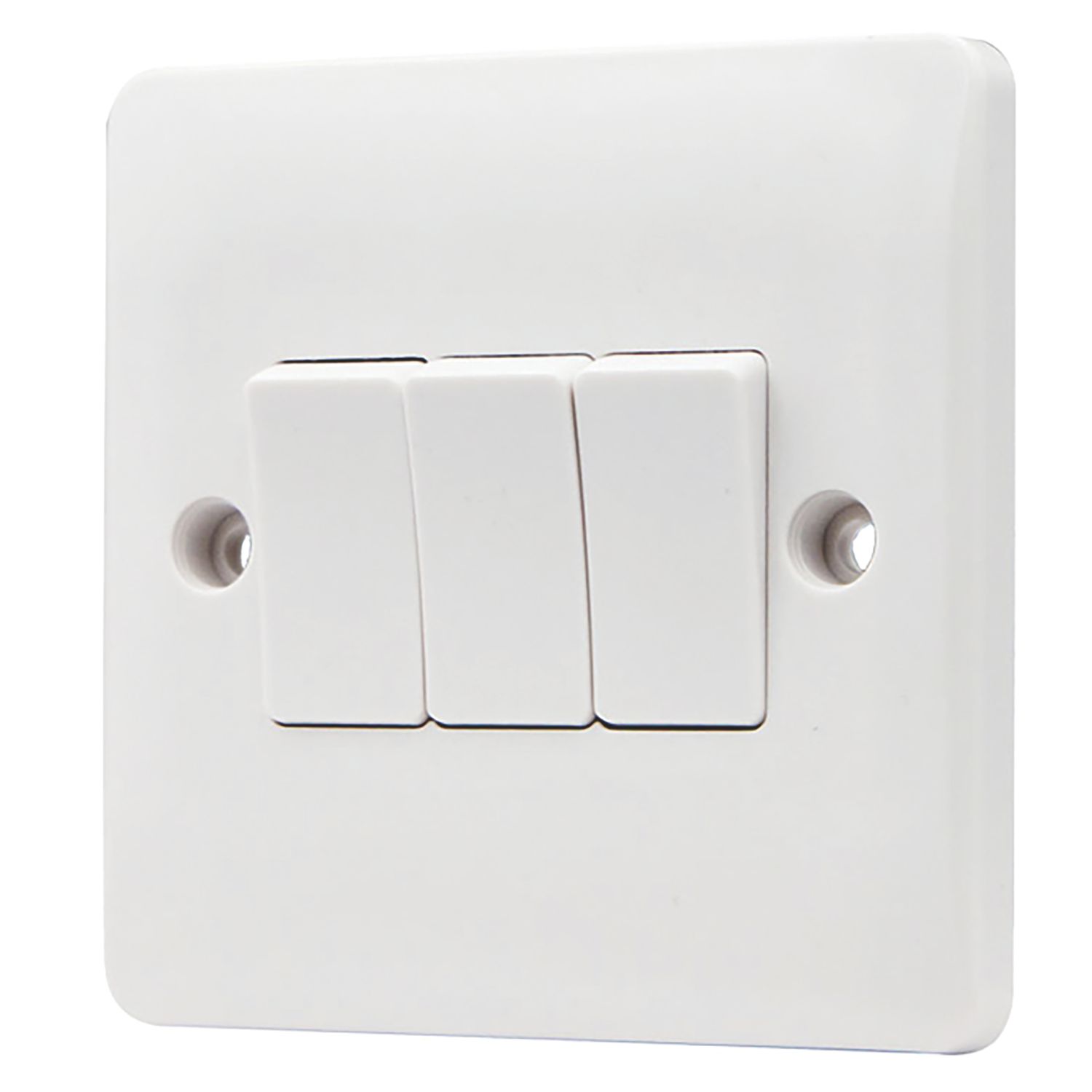 Vimark Pro 10A 3-Gang 2-Way Light Switch White (862PV)
