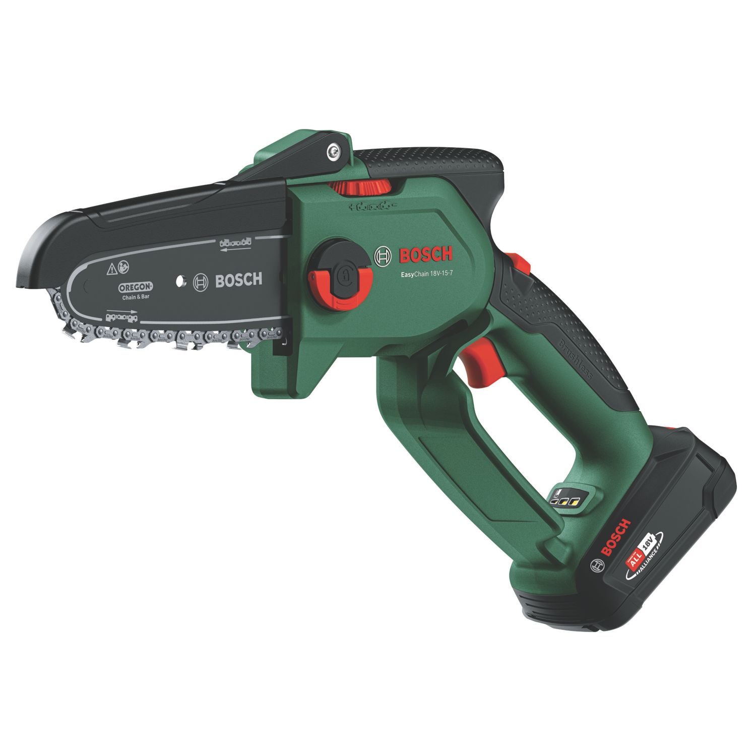 Bosch EasyChain 18V-15-7 18V 1 x 2.5Ah Li-Ion Power for All Brushless Cordless 15cm Chainsaw (863AG)