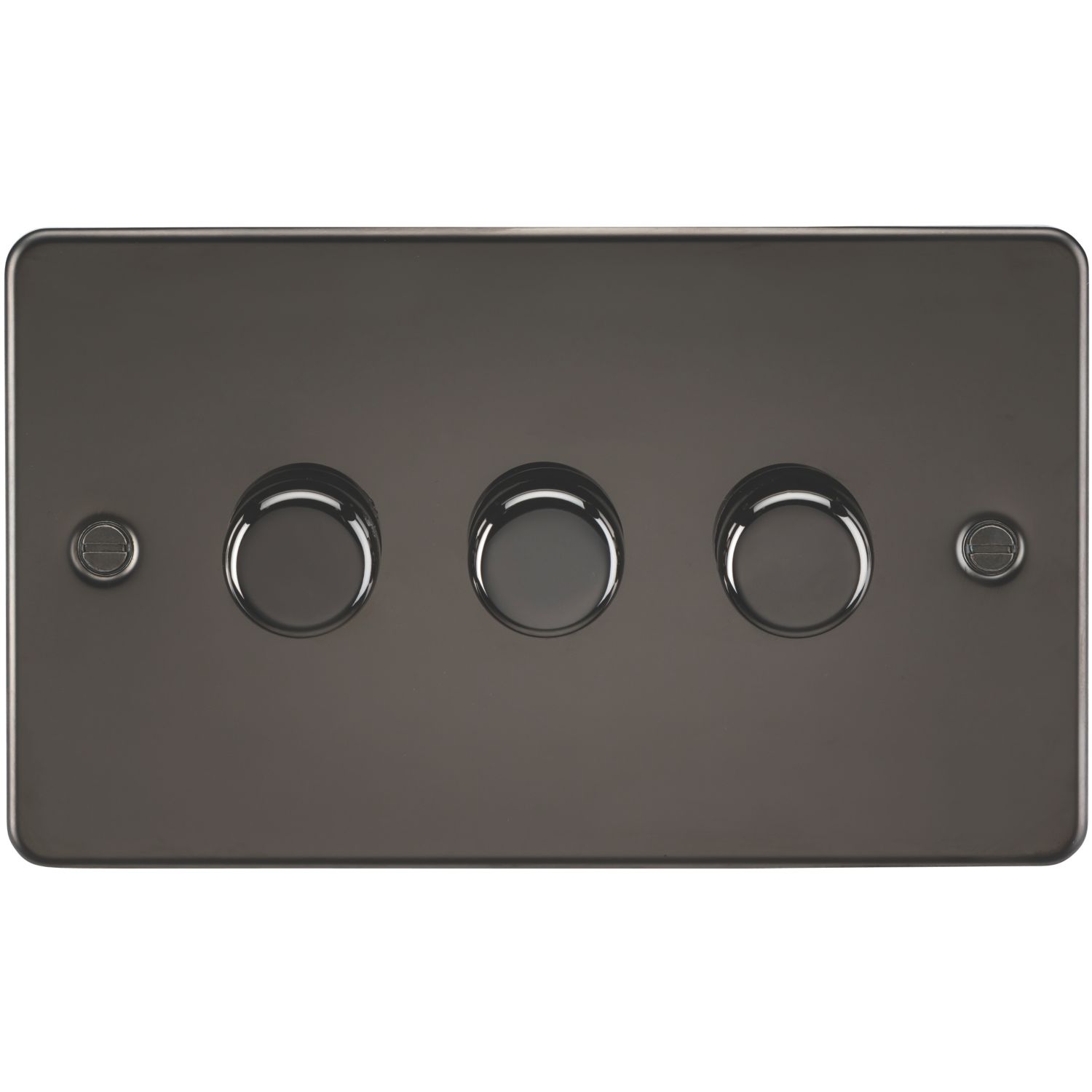 Knightsbridge 3-Gang 2-Way LED Intelligent Dimmer Switch Gunmetal (863PX)