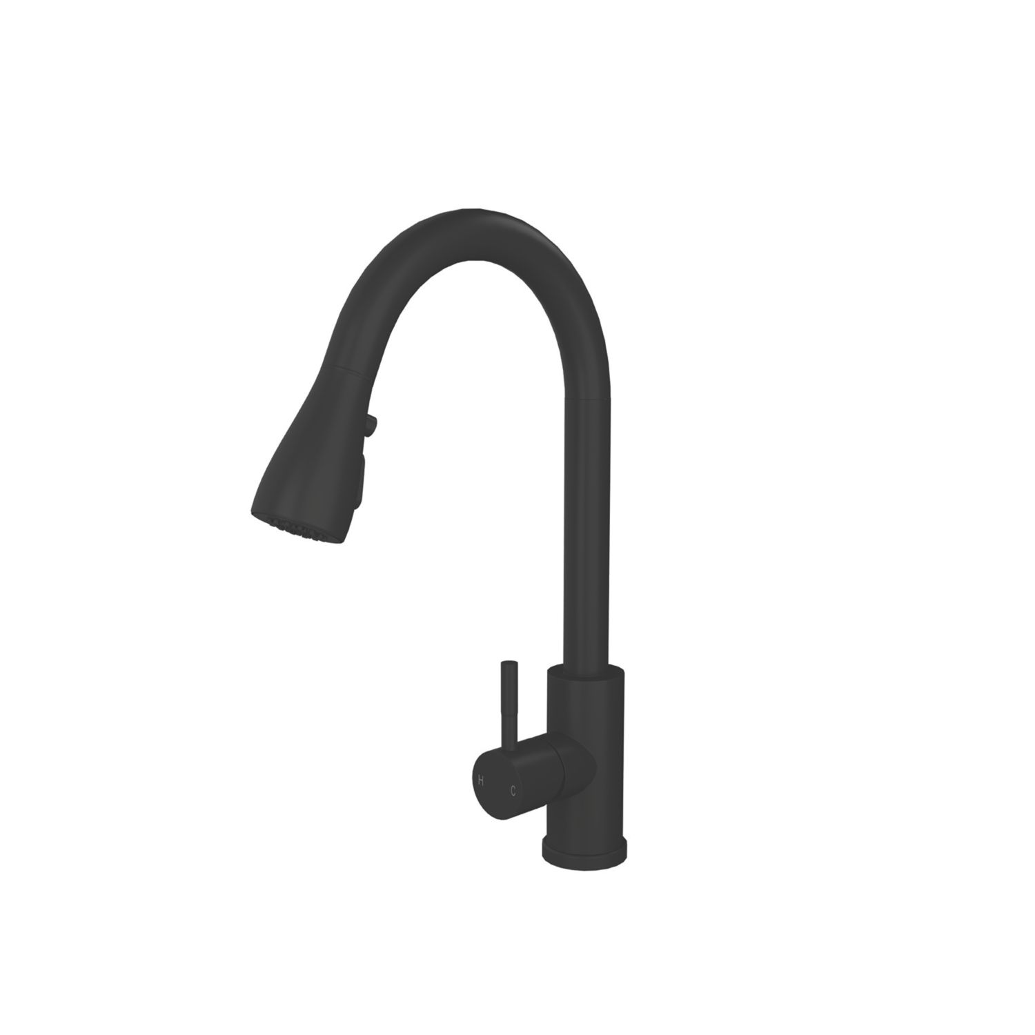 ETAL Luxr Pull-Out Style Kitchen Mixer Tap Matt Black Finish (866AF)