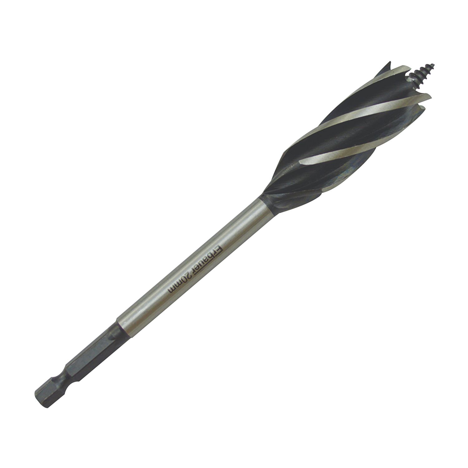Erbauer Hex Shank 5-Flute Auger Wood Drill Bit 20mm x 165mm (8676V)