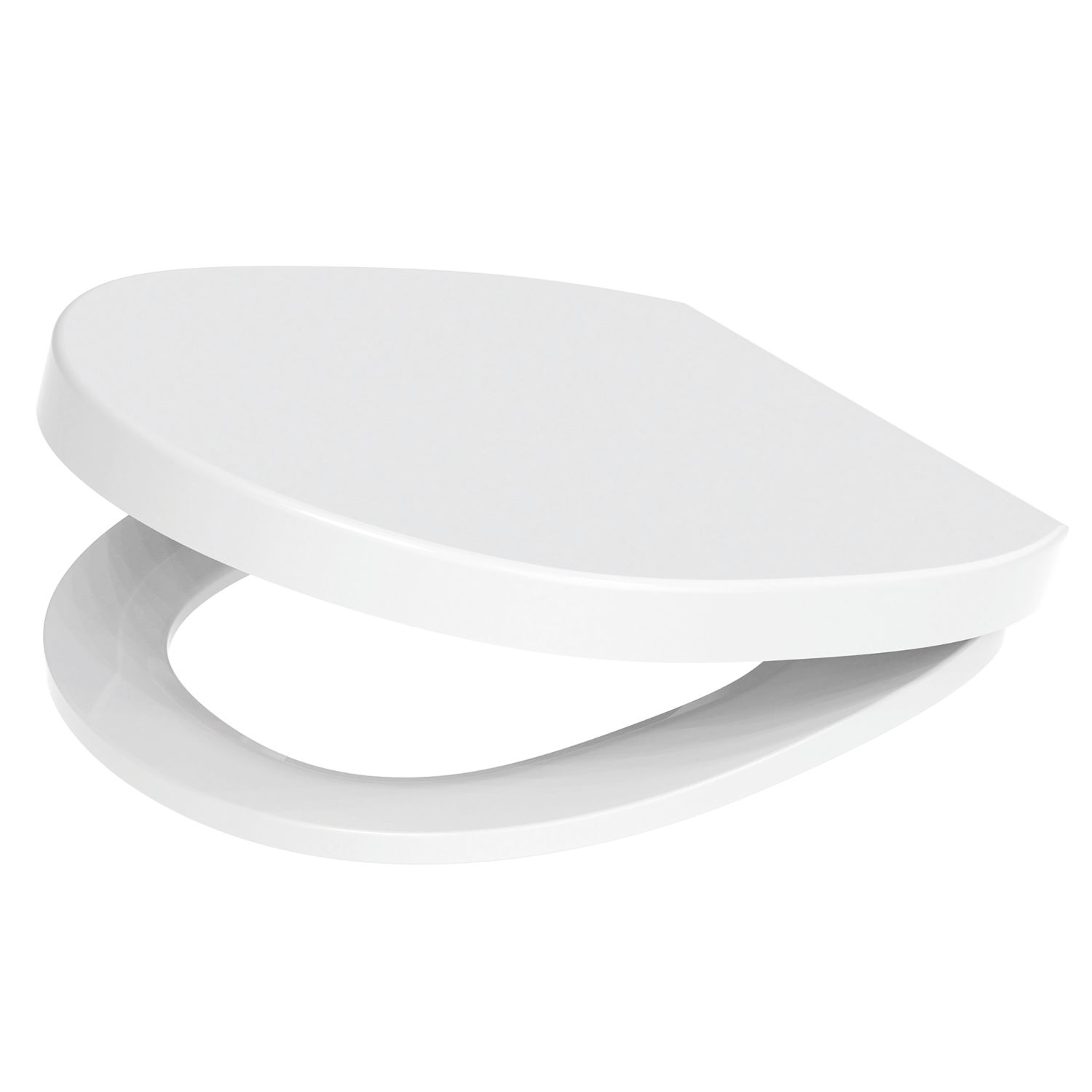 Crown Soft-Close with Quick-Release Toilet Seat Thermoset Plastic White (867RM)