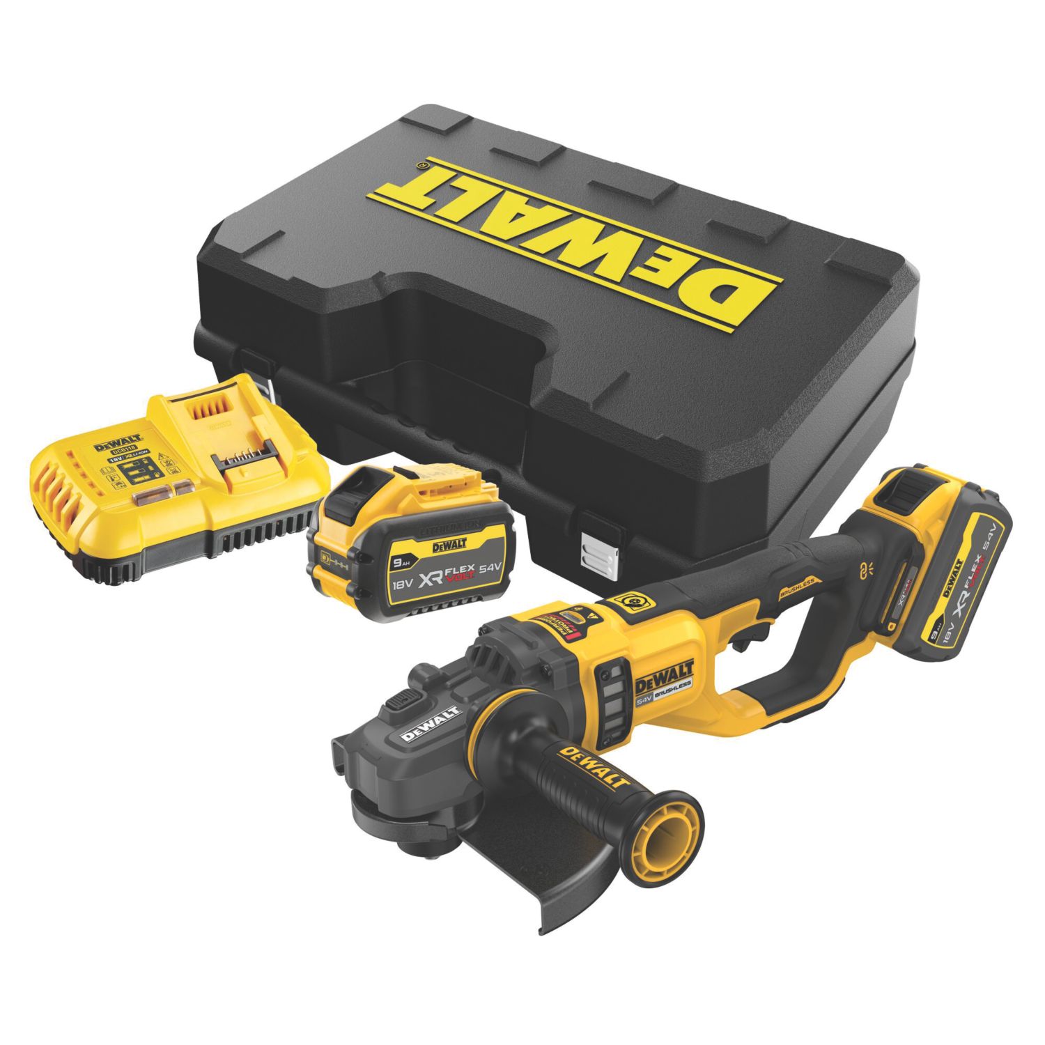 DEWALT DCG460X2-GB 54V 2 x 9.0Ah Li-Ion XR FlexVolt 9.06" Brushless Cordless Grinder (868RL)