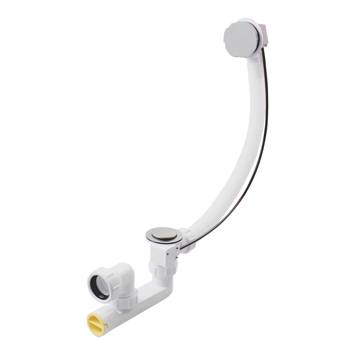 Flomasta Pop-Up Swivel Bath Trap and Overflow with Waste White 40mm (869JN)