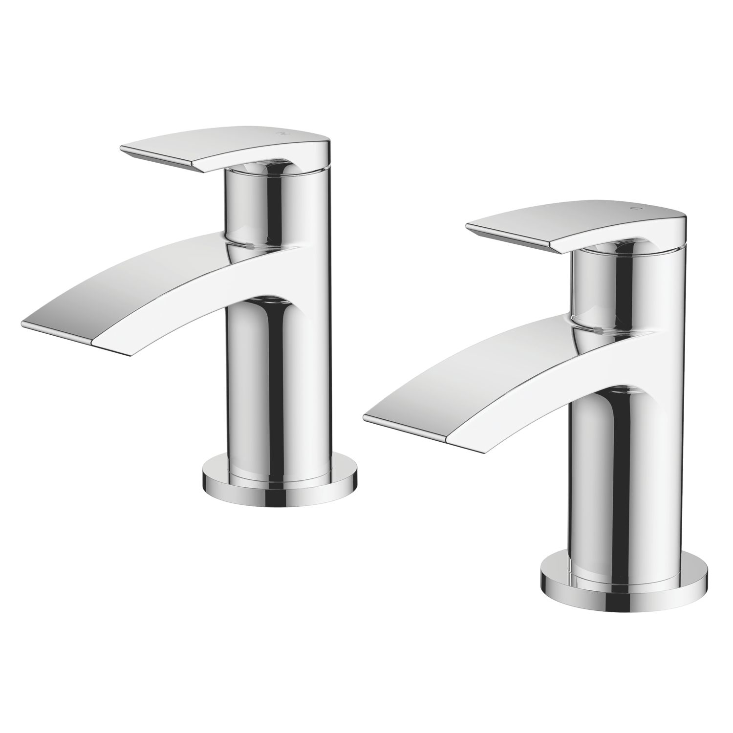 Wye Chrome 106mm Deck Mounted Lever 2 Tap Holes Bath Pillar Tap (8701V)