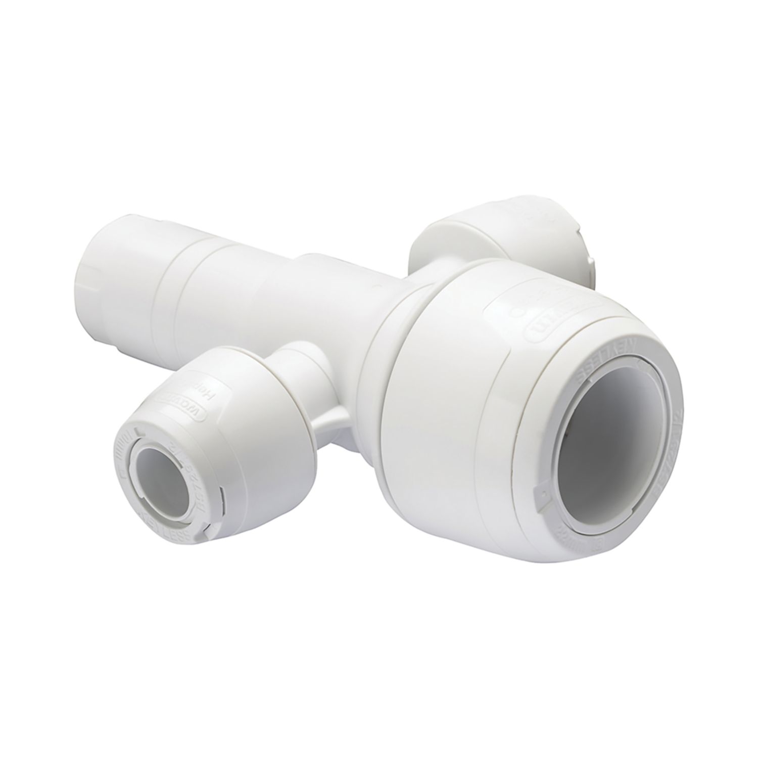 Hep2O Plastic Push-Fit Reducing 2 Port Keyless Spigot Manifold (Opposite Sides) 22mm x 10mm (871RE)
