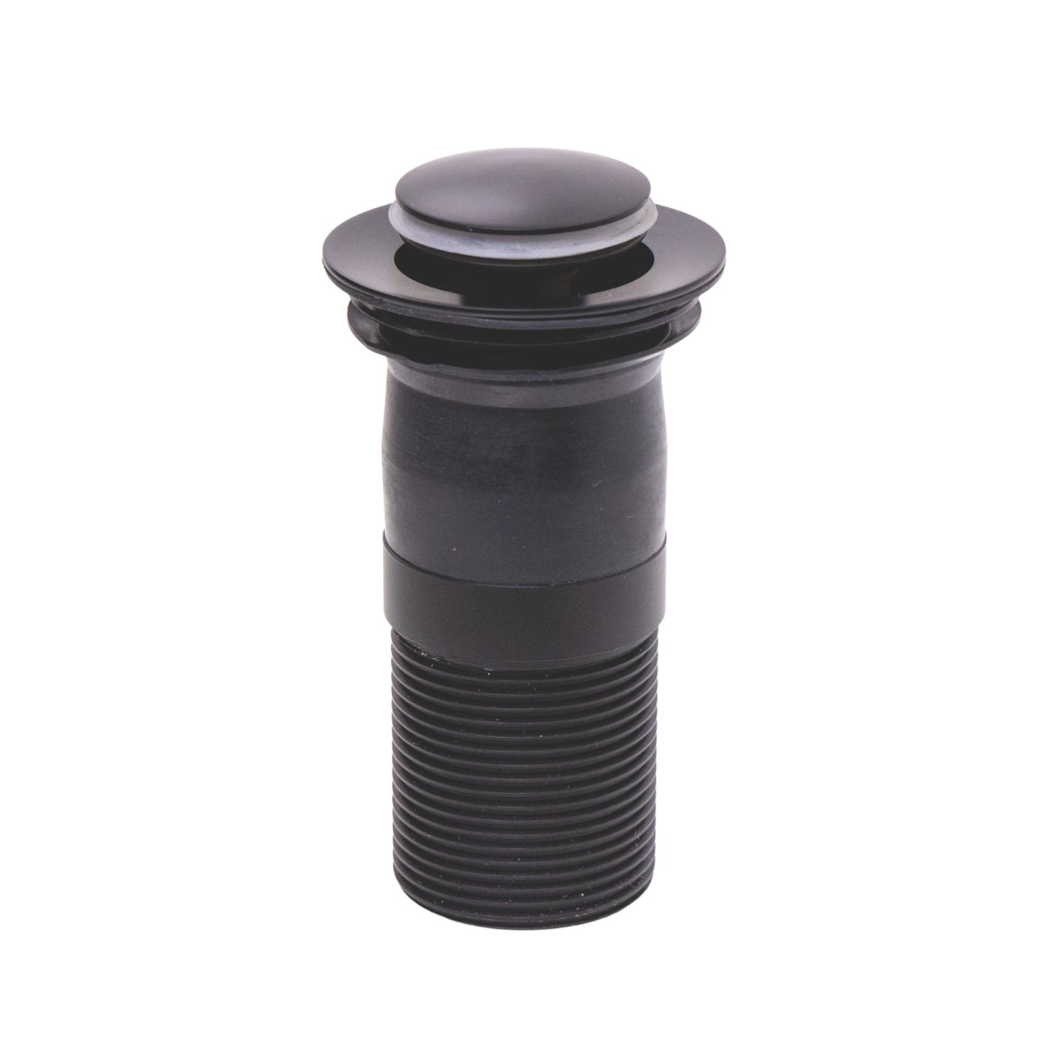 Top-Fix Unslotted Push Button Basin Waste Matt Black 60mm (871VN)