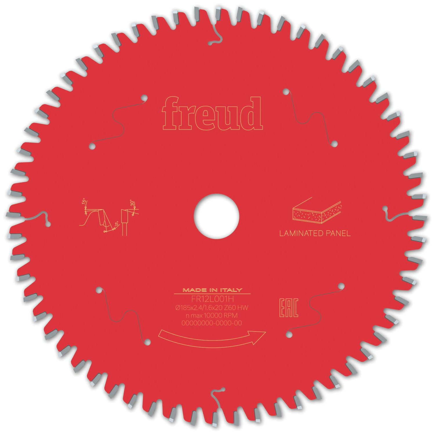 Freud F03FS09801 Laminate Panel Circular Saw Blade 185mm x 20mm 60T (872VV)