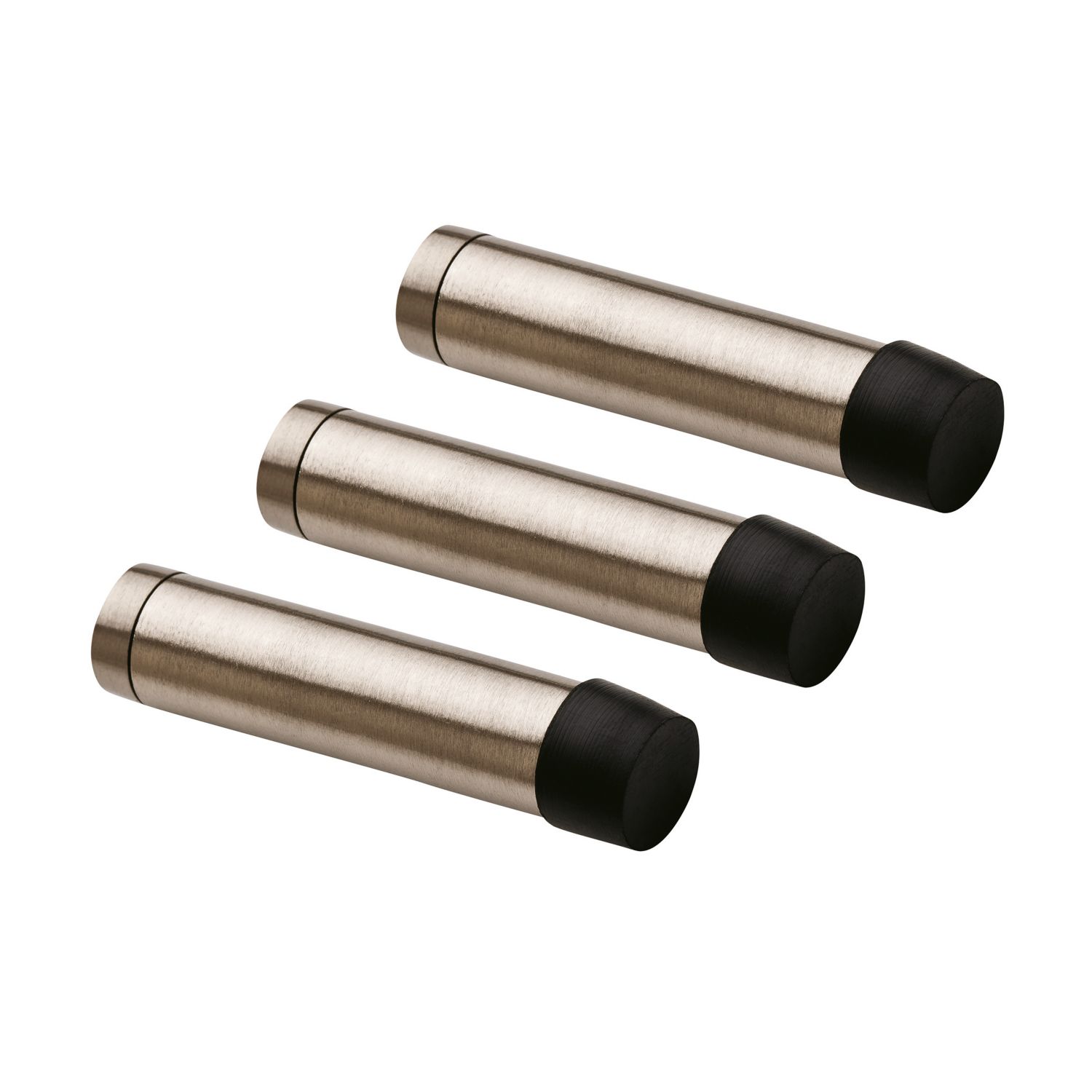 Smith & Locke Cylinder Door Stop 16 x 71mm Satin Nickel 3 Pack (873TE)