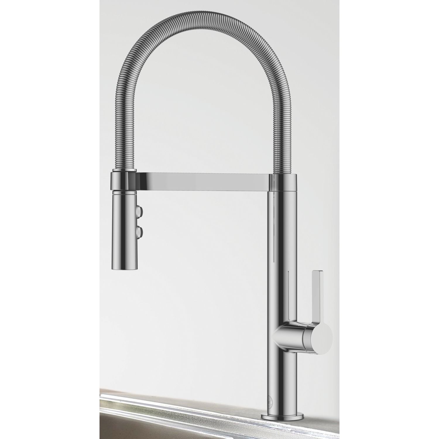Turin Pull-Out Spray Mono Mixer Kitchen Tap Chrome (8745P)