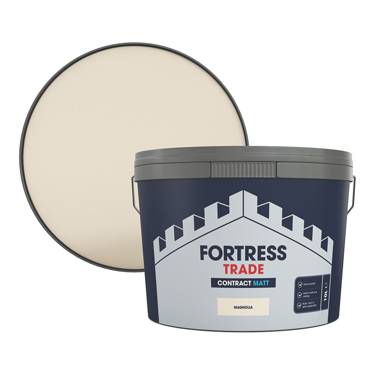 Fortress Trade Contract 10Ltr Magnolia Matt Emulsion Paint (874JM)