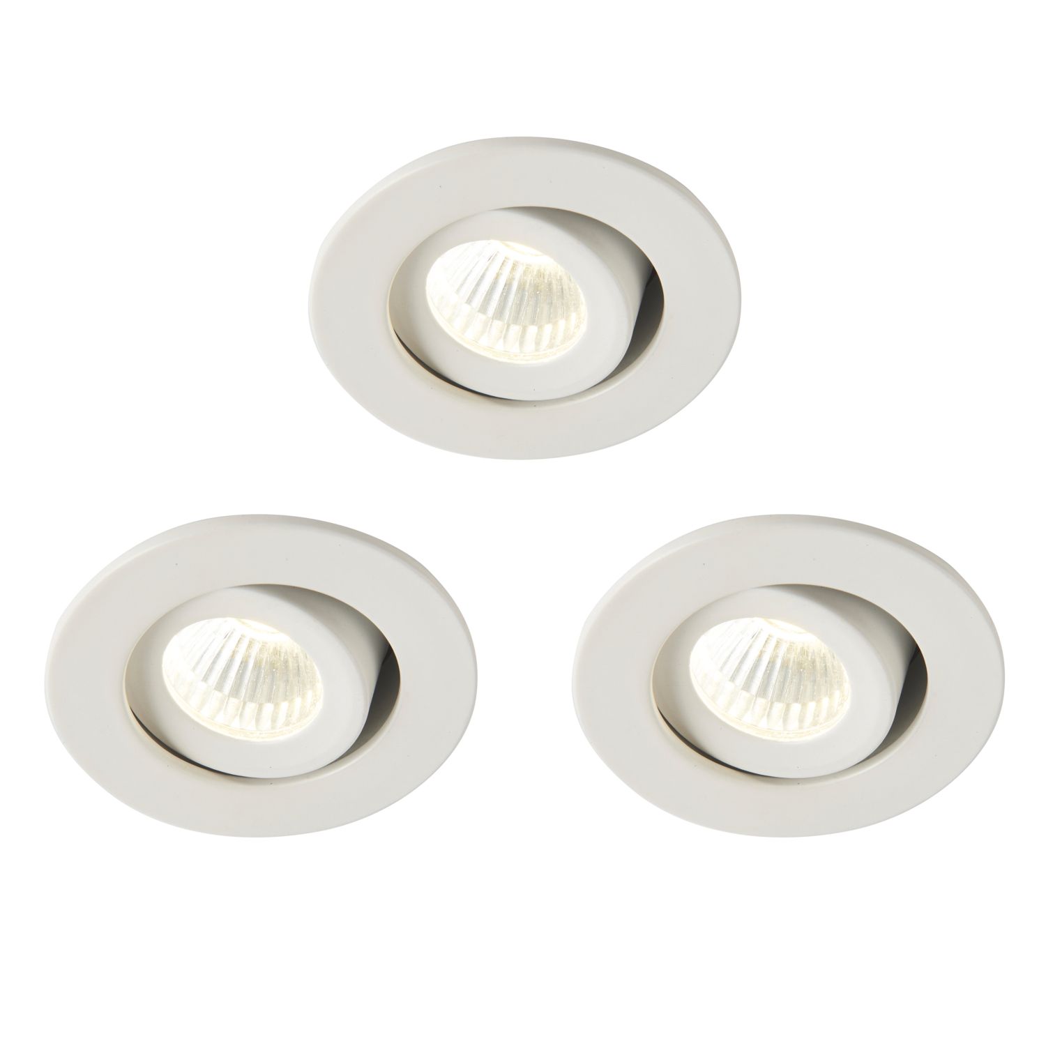 Saxby Vega Round LED Micro Downlights Matt White 12W 240lm 3 Pack (876RE)