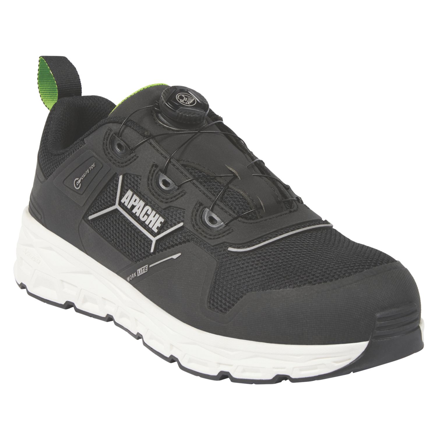 Apache Chatham Size 14 Black Safety Trainers (876VN)