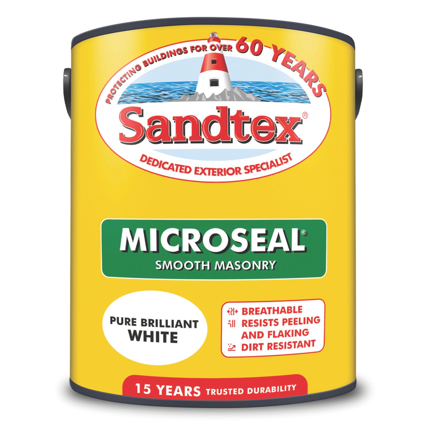 Sandtex 5Ltr Ultra Smooth Pure Brilliant White Masonry Paint (87794)