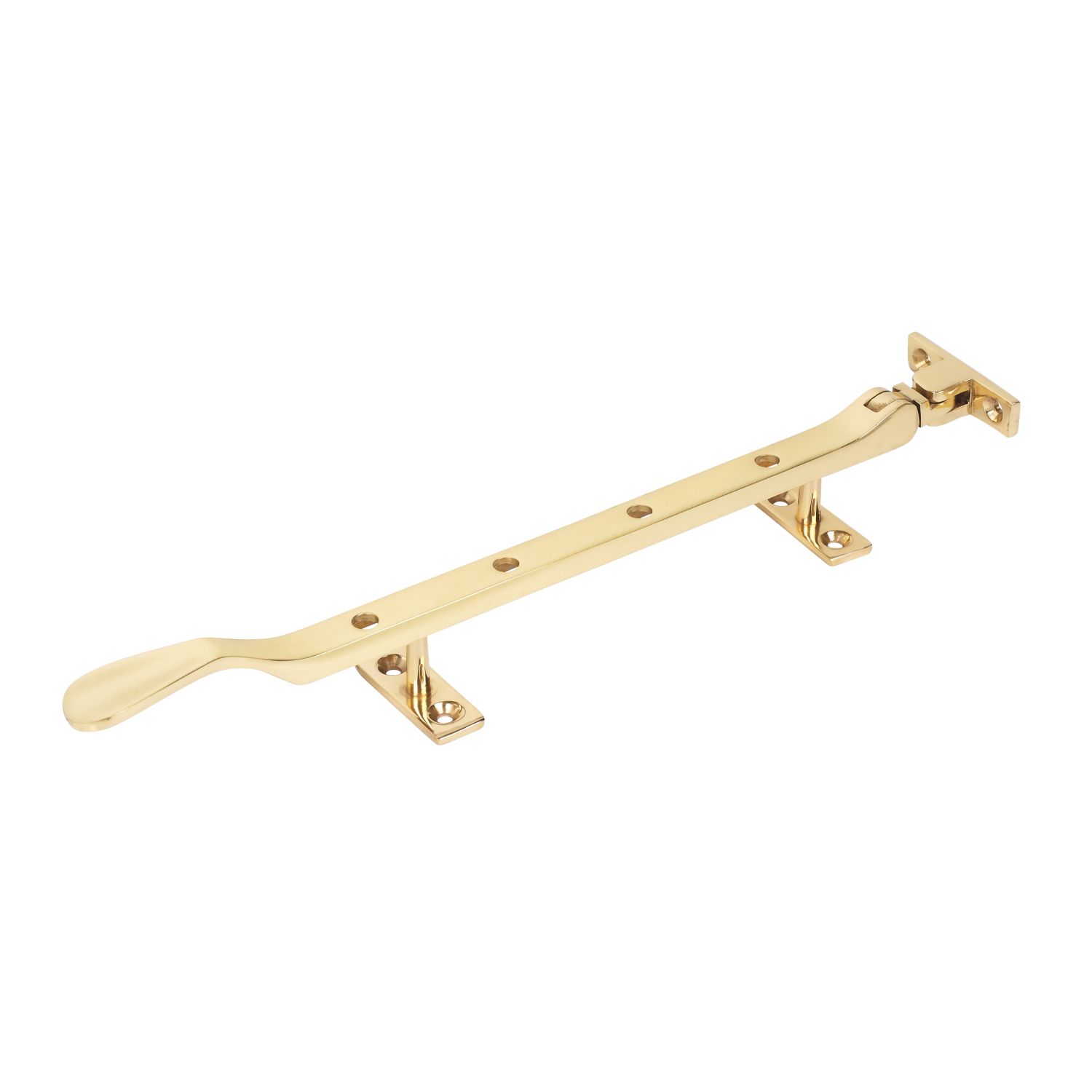 Traditional Casement Stay Polished Brass 254mm (87798)