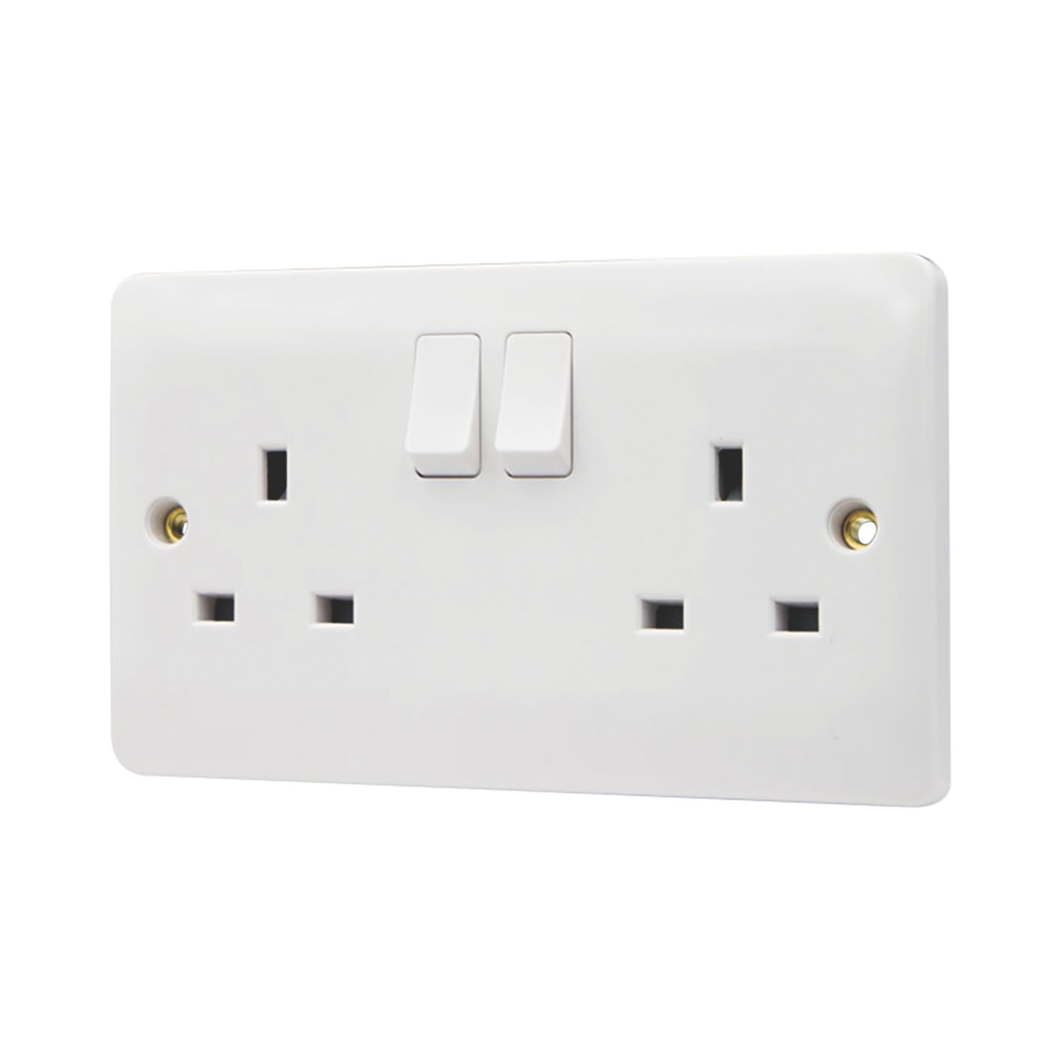 Vimark Pro 13A 2-Gang SP Switched Plug Socket White (879PV)