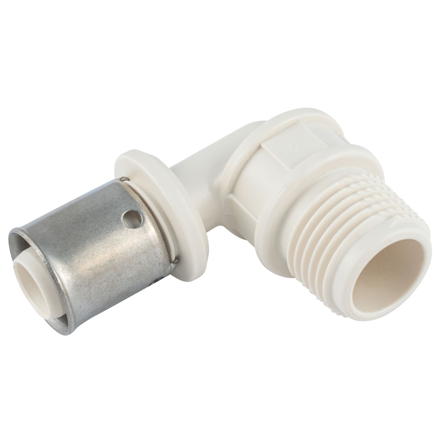 Purmo Plastic Press-Fit Adapting 90° Male Elbow 1/2" x 20mm (880HP)