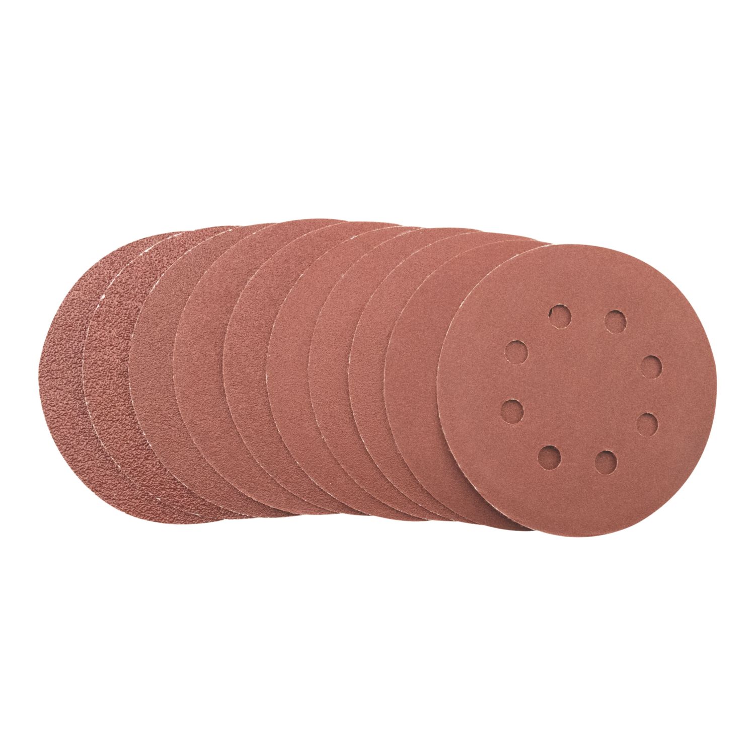 Titan 40/80/120/180 Grit 8-Hole Punched Multi-Material Sanding Sheets 125mm x 125mm 10 Pack (881PT)