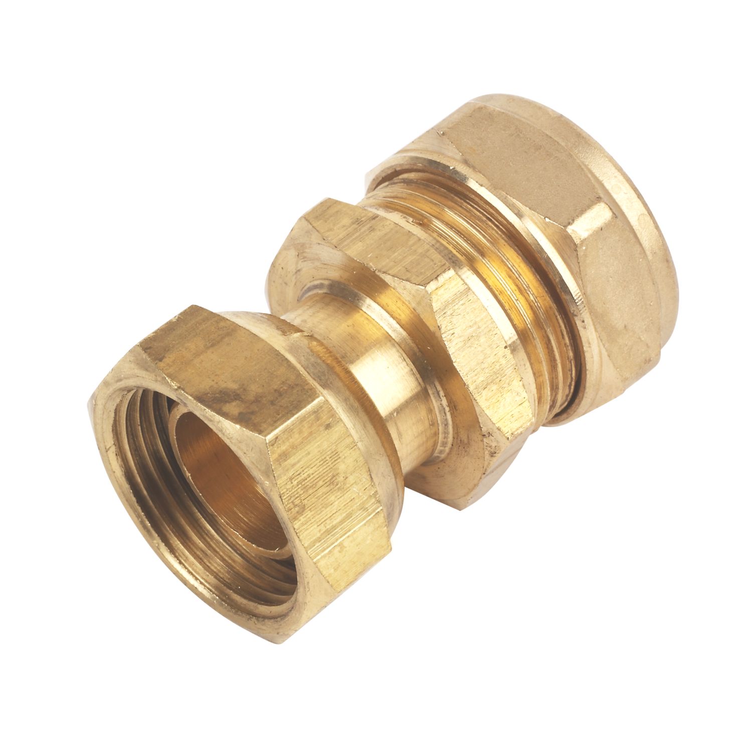 Flomasta Brass Compression Straight Tap Connector 22mm x 3/4" (88221)