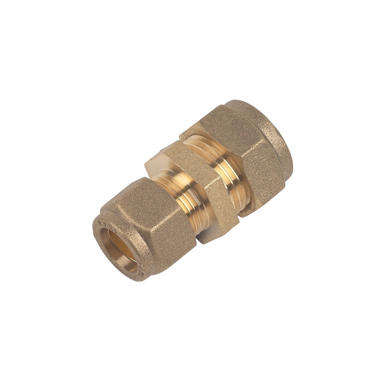 Flomasta Brass Compression Reducing Coupler 15mm x 12mm (88346)