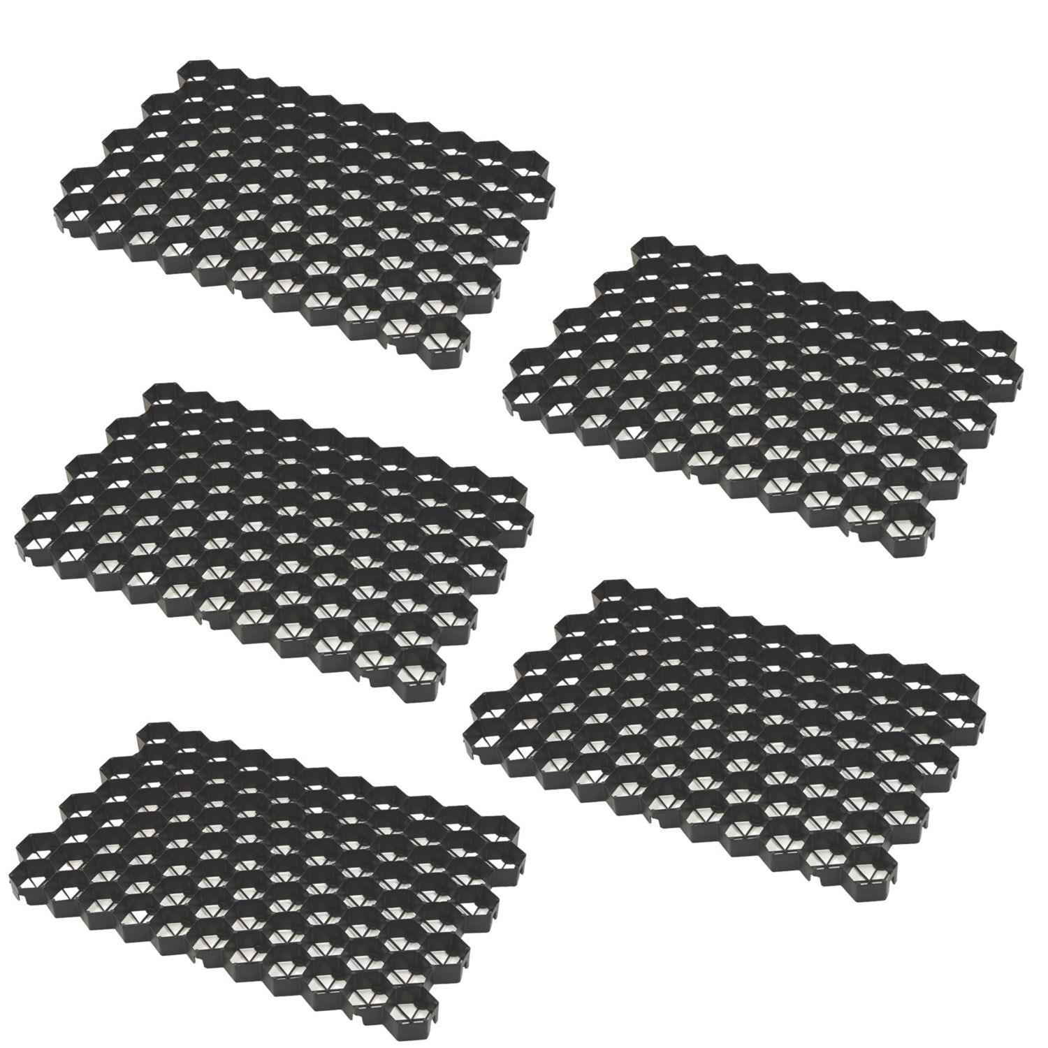 Apollo Ground Guard Black Interlocking Ground Reinforcement Tile 5 Pack (883AV)