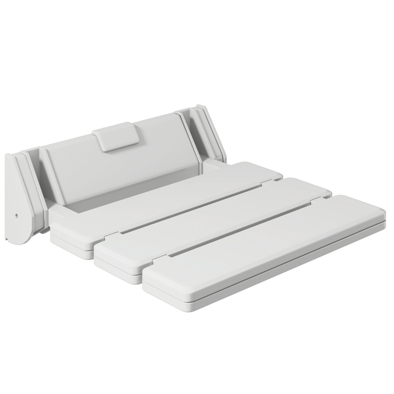 ETAL Wall Mounted Fold Down Shower Seat White (883RL)