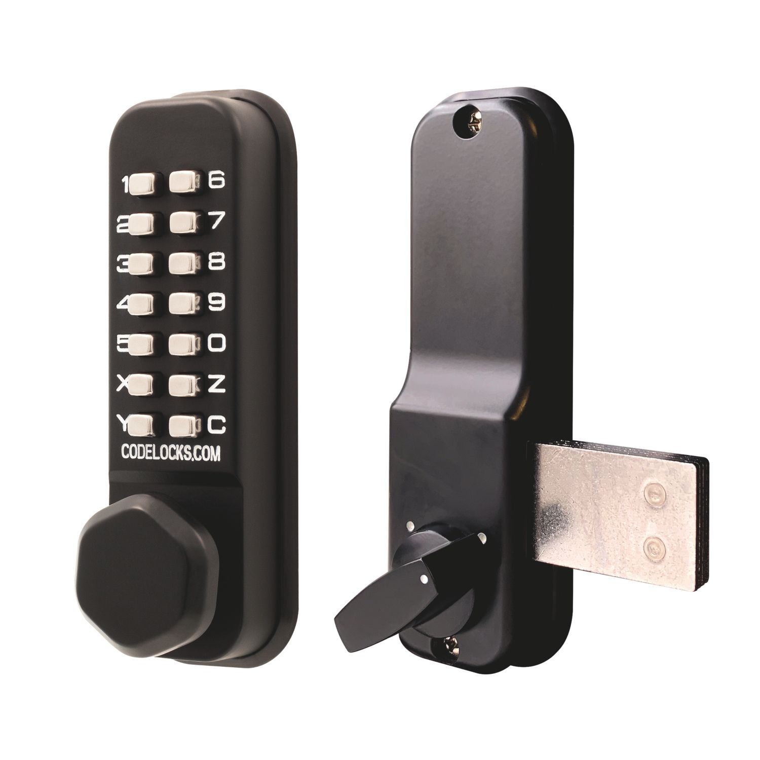 Codelocks Push-Button Lock & Surface Bolt 42mm Matt Black (884KK)