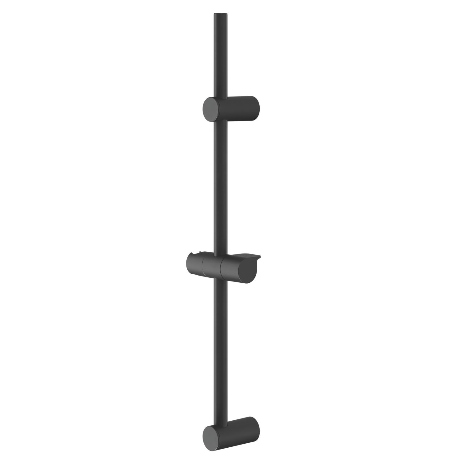 Swirl Round Shower Riser Rail ABS Matt Black 680mm (884TR)