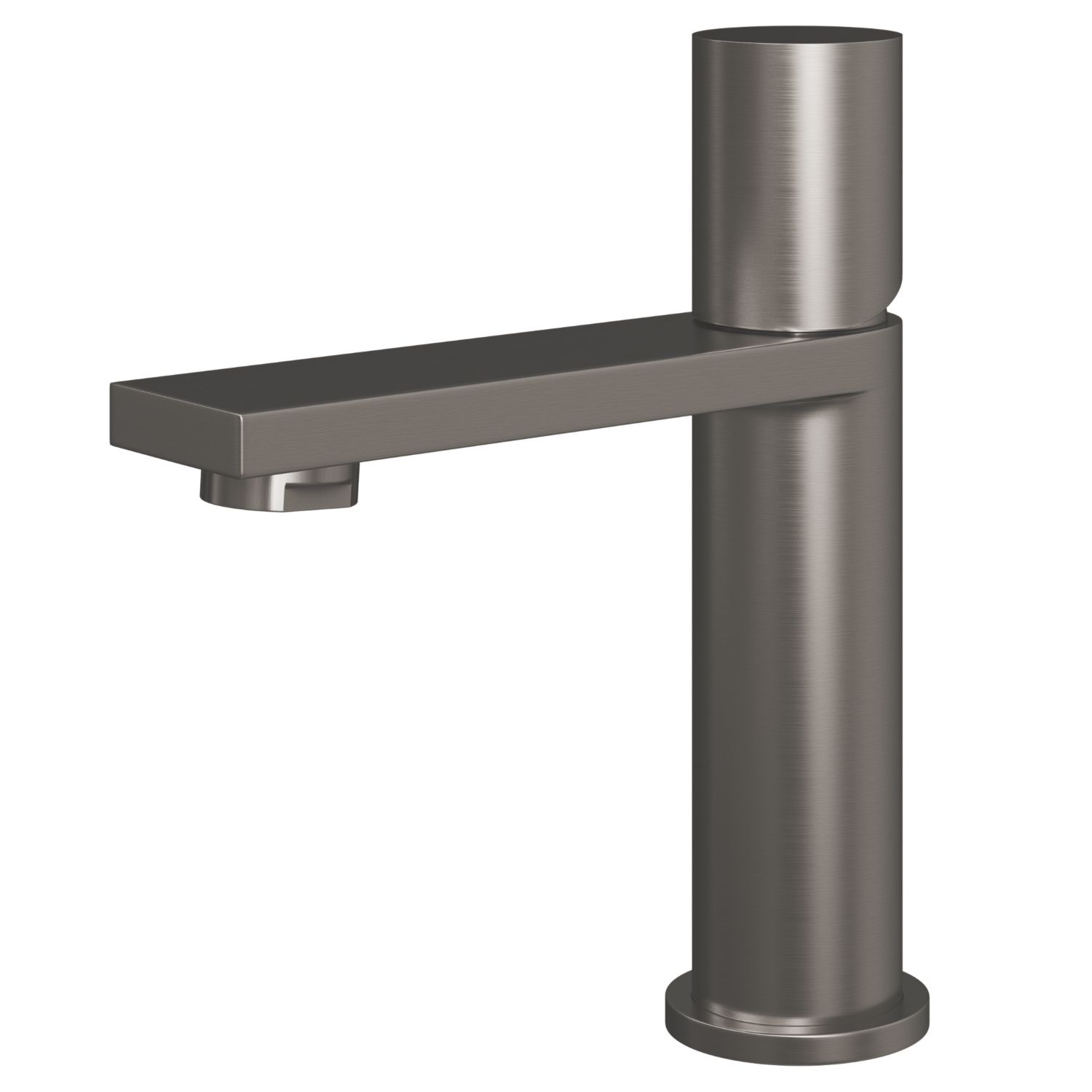ETAL Saris Gun Metal 184mm Standard Round Head Mono Basin Mixer Tap (884VN)