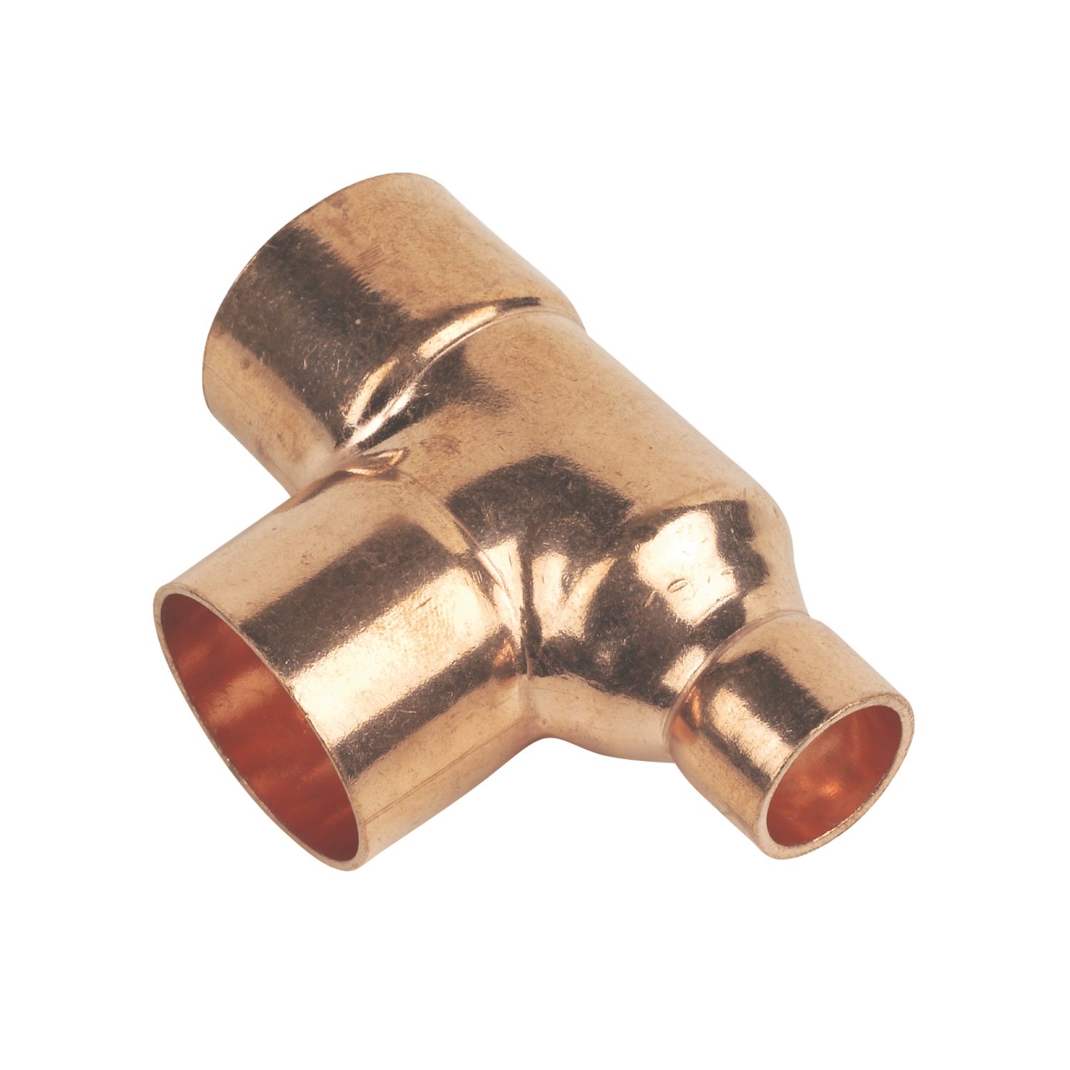 Flomasta Copper End Feed Reducing Tee 28mm x 15mm x 28mm (88795)