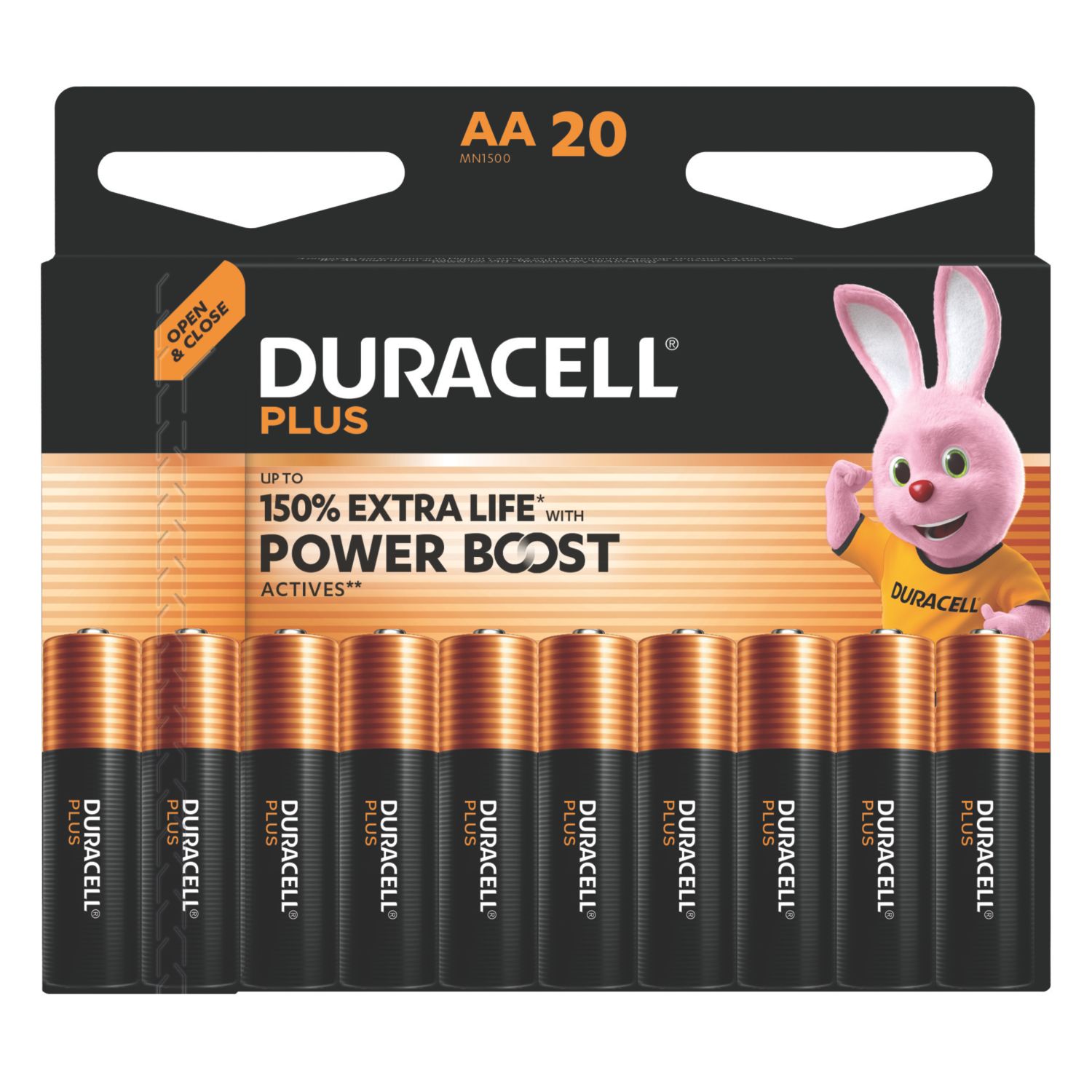 Duracell Plus AA 1.5V Alkaline Batteries 20 Pack (888AG)