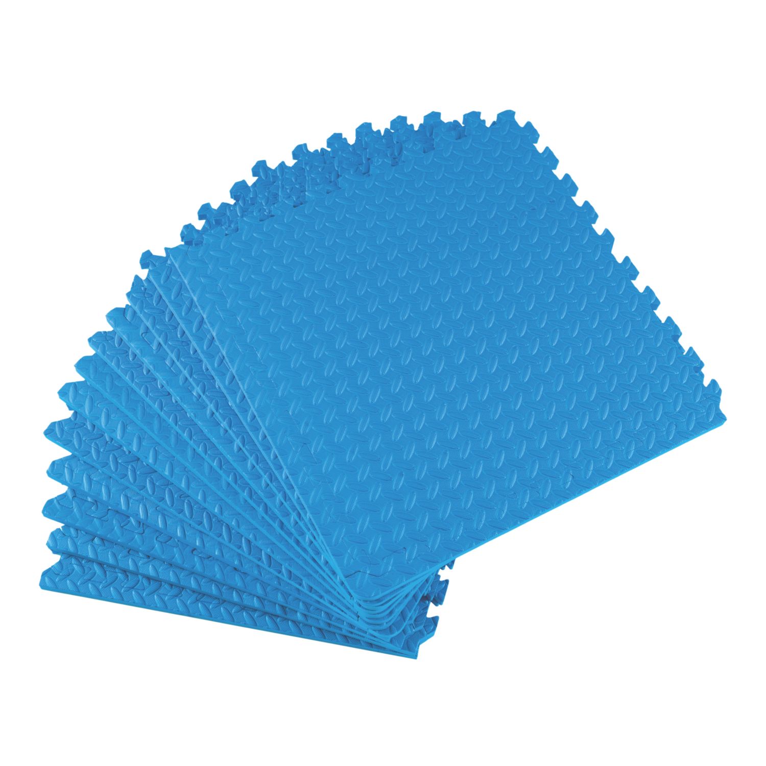 Essentials Interlocking Floor Tiles Blue 20mm 12 Pack (888PH)