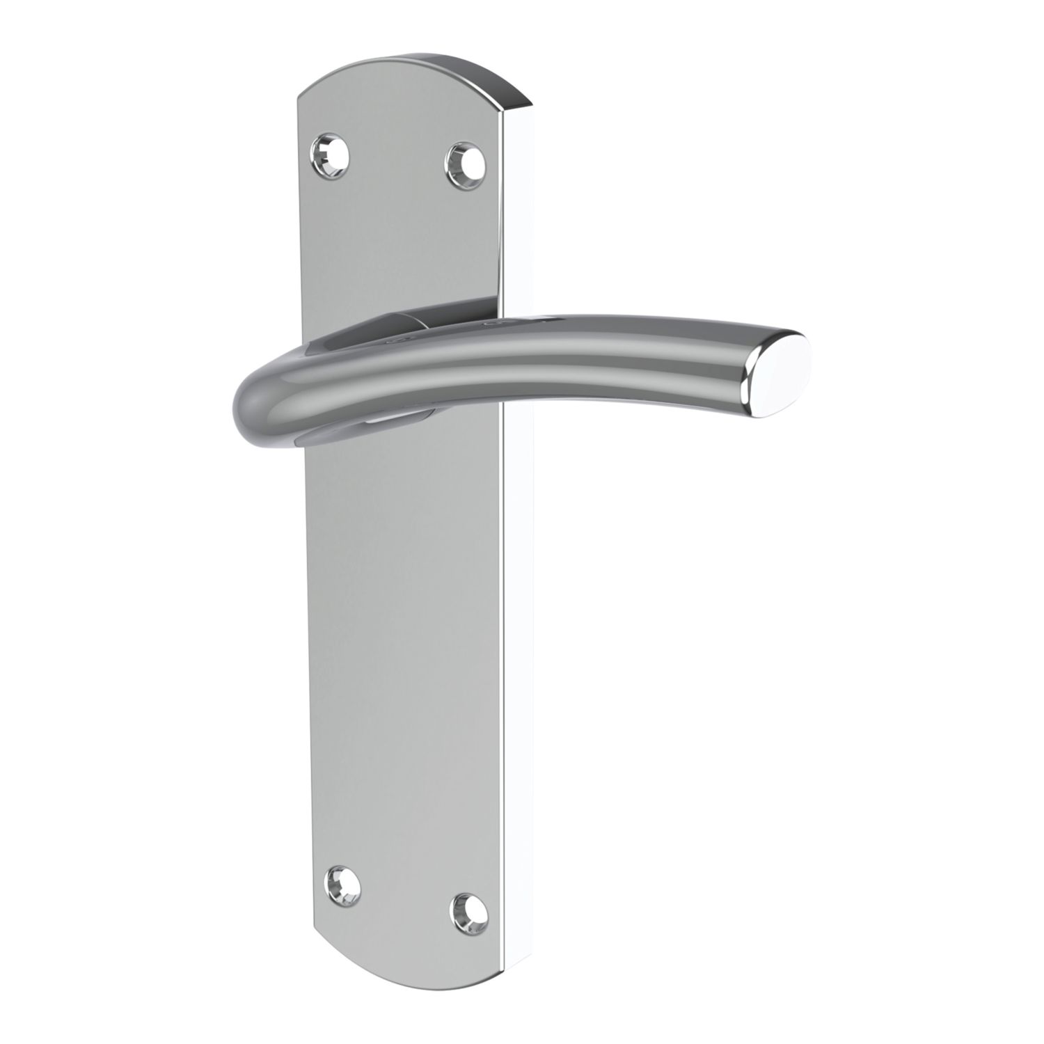 Cooke & Lewis Corfe Fire Rated Latch Lever on Backplate Handles Pair Polished Chrome 3 Pack (889CM)