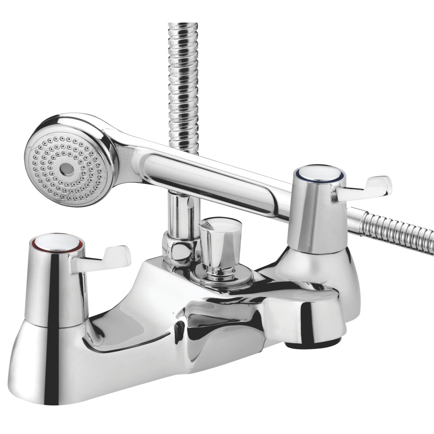 Bristan Lever Chrome 95mm Deck Mounted Dual Control Manual Shower Mixer Tap (889JE)