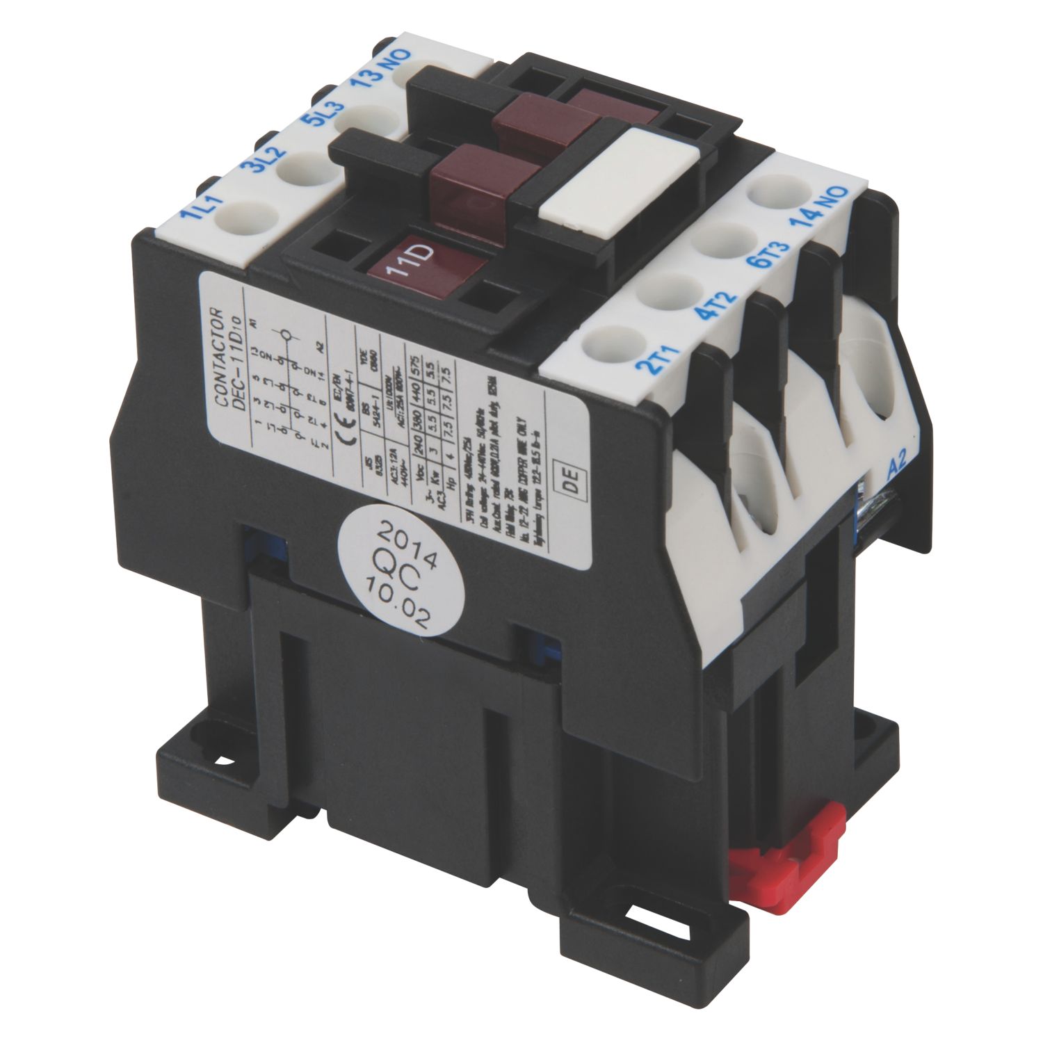 Hylec DEC 25A 3-Pole 3-Phase Contactor Unit NO 5.5kW (8902G)