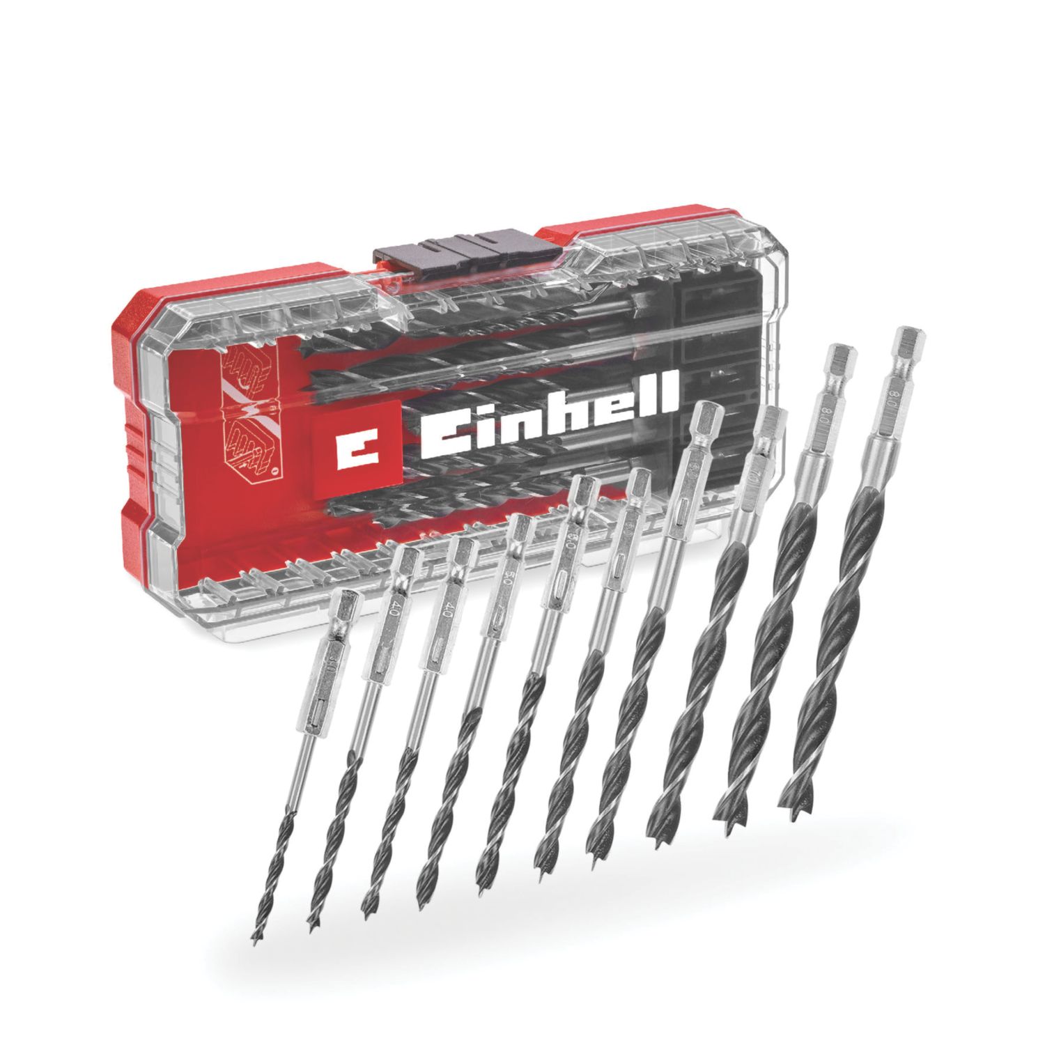 Einhell Hex Shank Wood Drill Bit Set 10 Pieces (890AP)