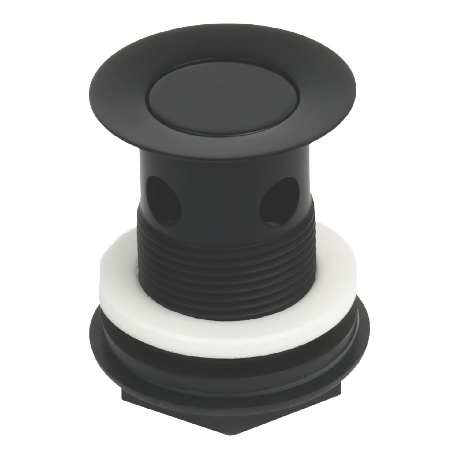 Flomasta Slotted Captive Basin Waste Matt Black 66mm (890YX)