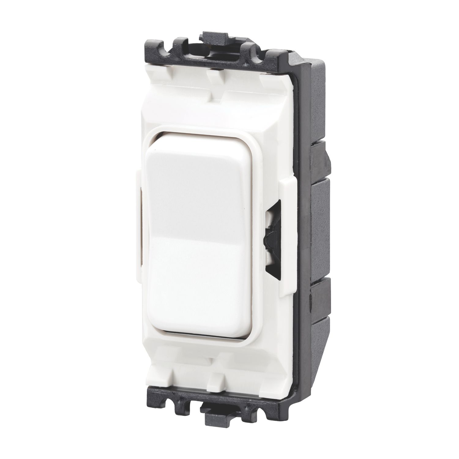 MK Grid Plus 20A 2-Way Grid Light Switch White with Colour-Matched Inserts (892JR)