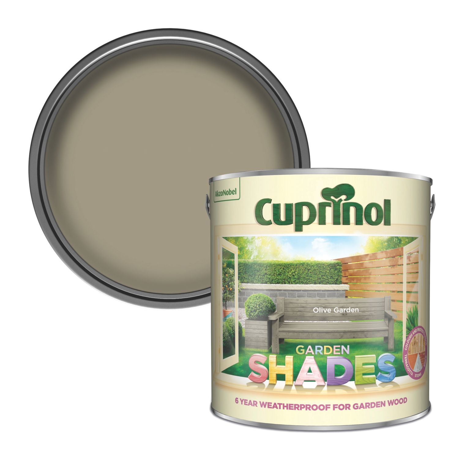 Cuprinol 2.5Ltr Olive Garden Matt Garden Paint (8931P)