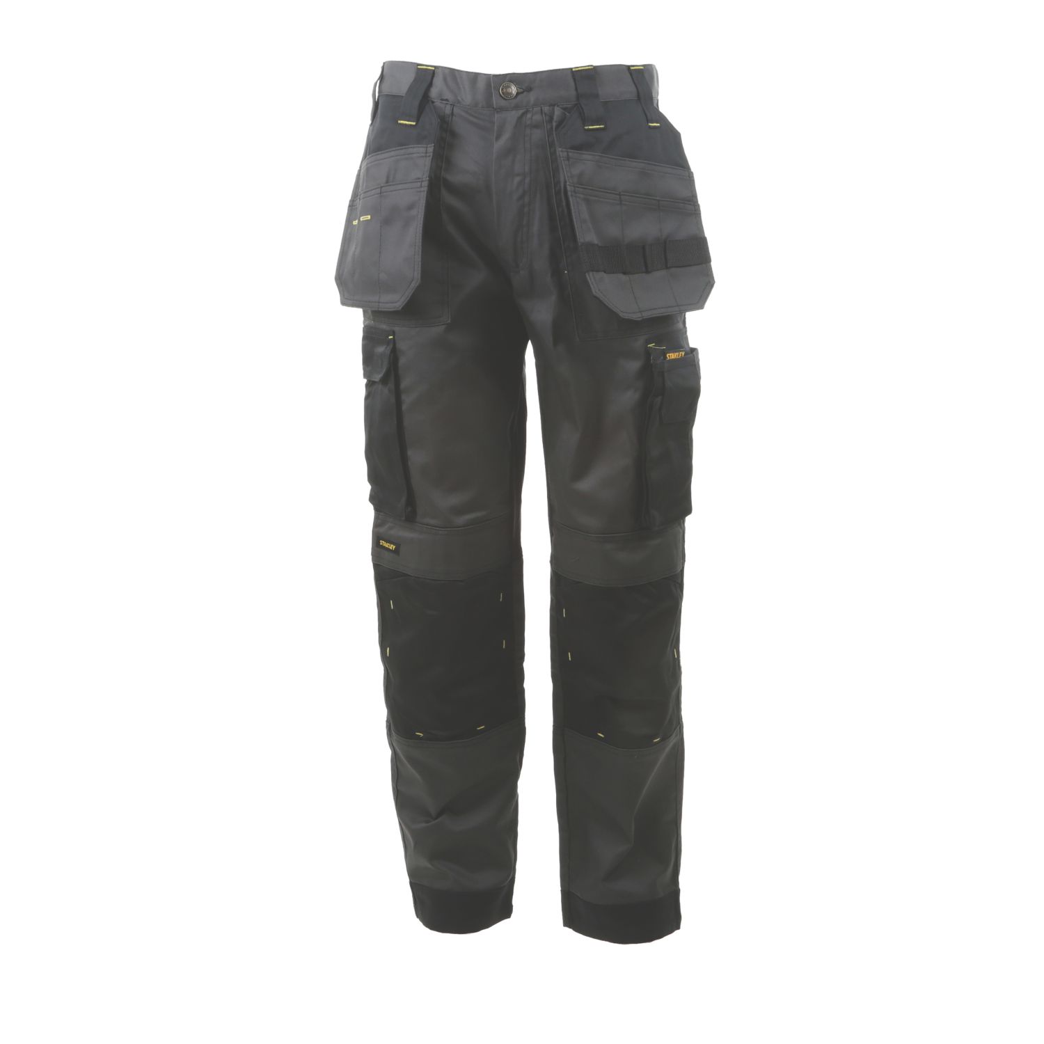 Stanley Austin Work Trousers Grey/Black 32" W 31" L (893RX)