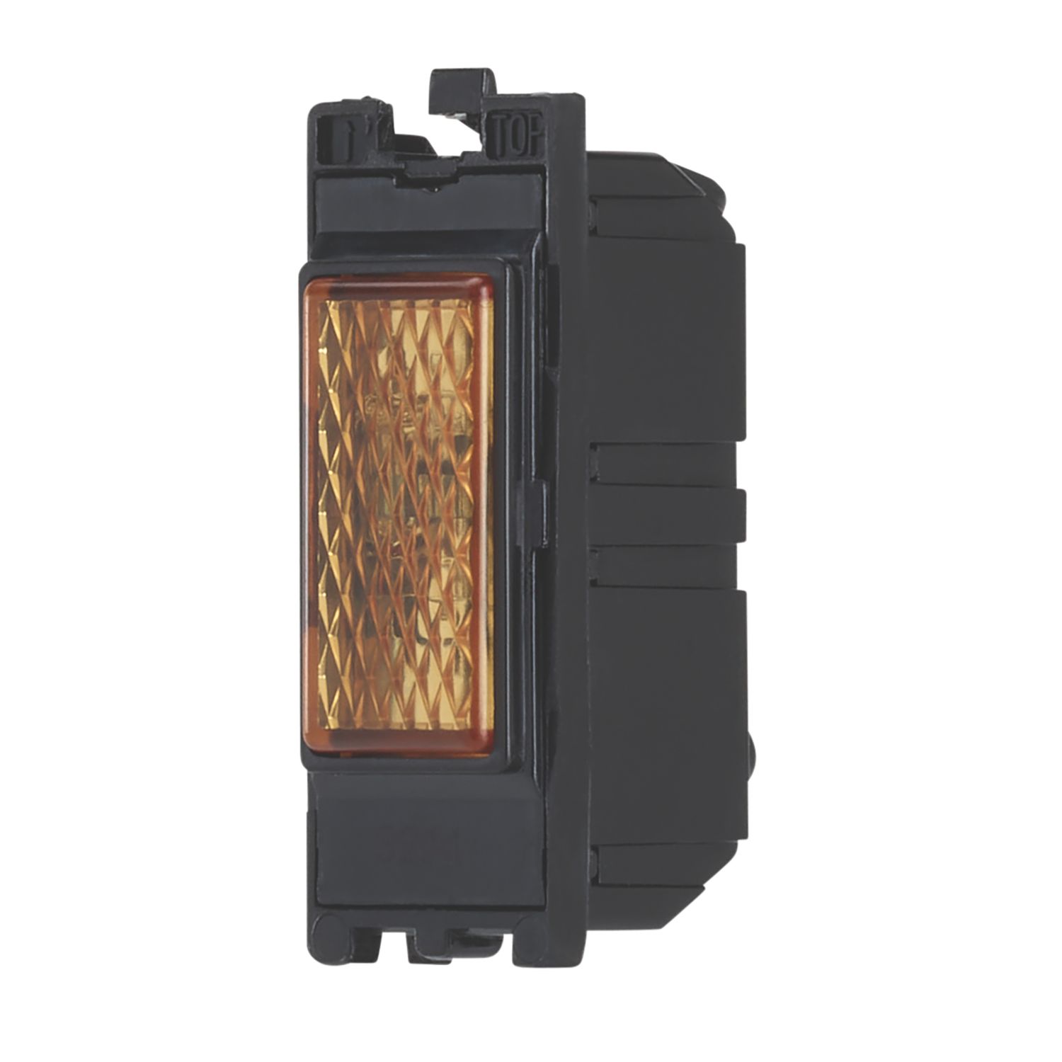 Contactum Amber Neon Power Indicator with Black Inserts 230V (894RX)