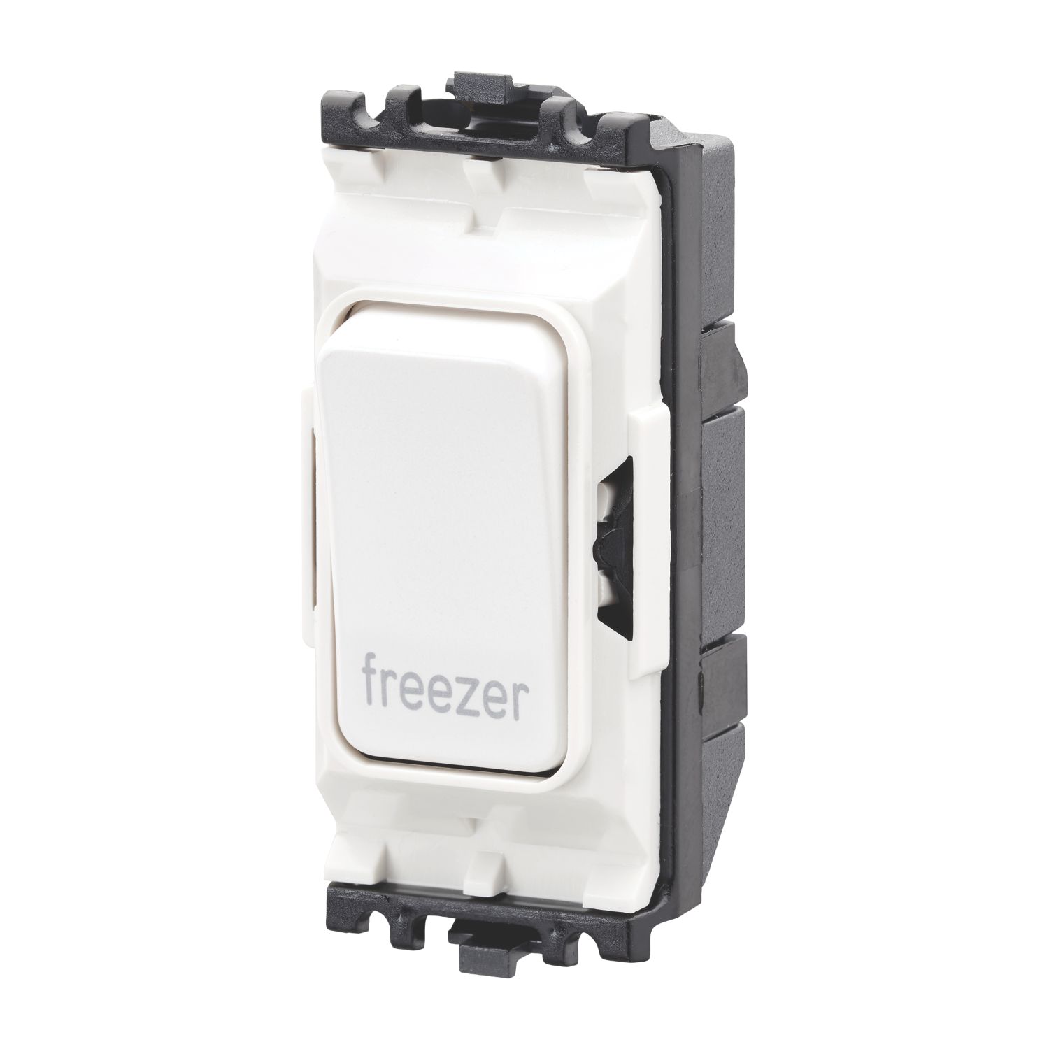 MK Grid Plus 20A Grid DP Freezer Switch White with Colour-Matched Inserts (895JR)