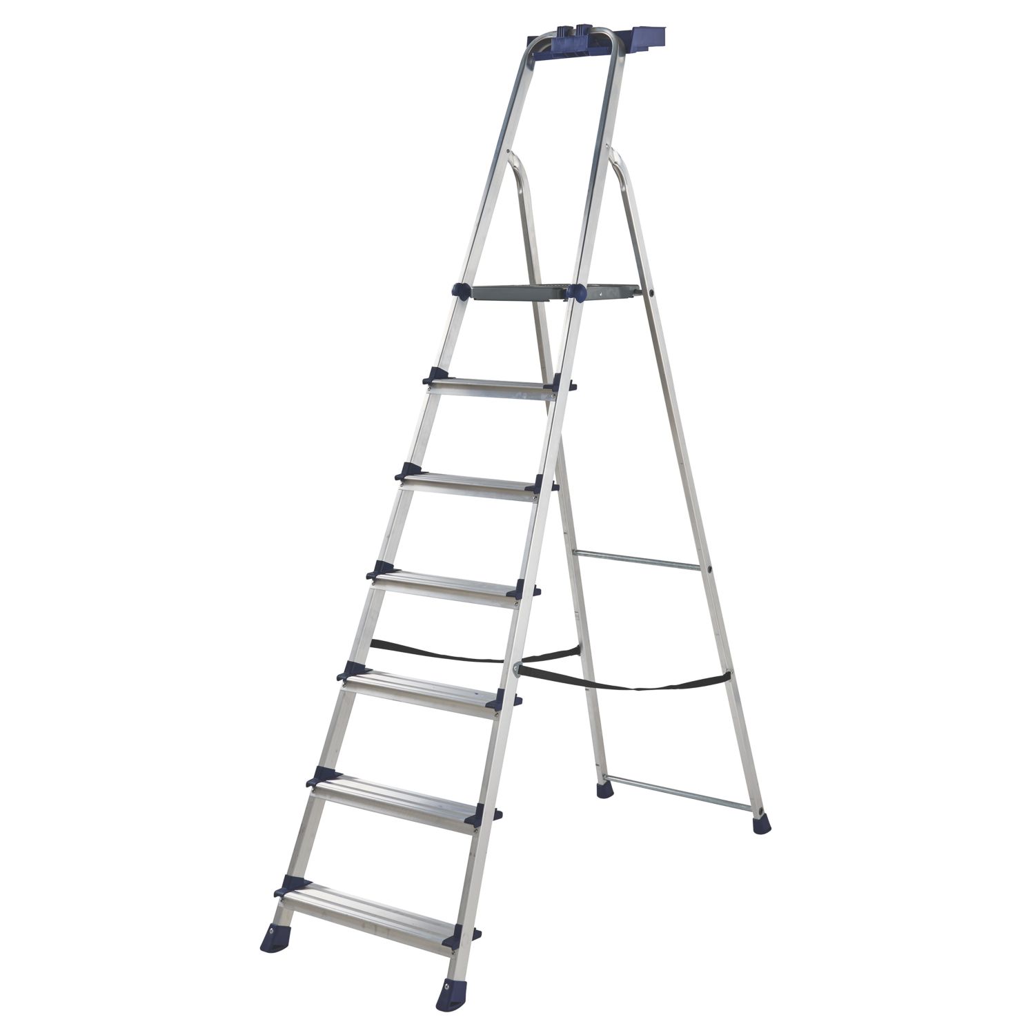Werner Aluminium 2.12m 7 Step Platform Step Ladder (8966X)