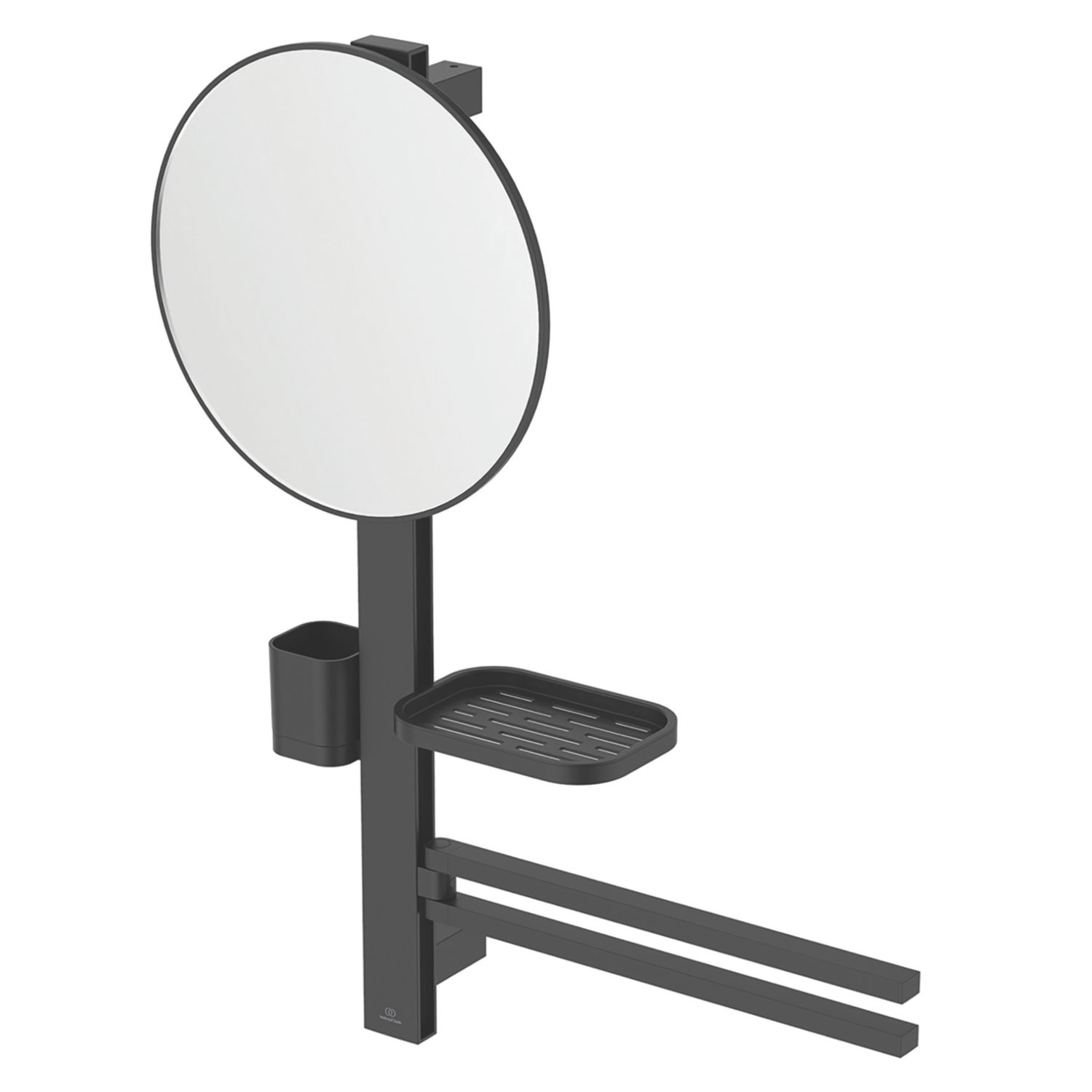 Ideal Standard Alu+ Mirror with Beauty Bar Silk Black 580mm x 146mm x 717mm (896KU)