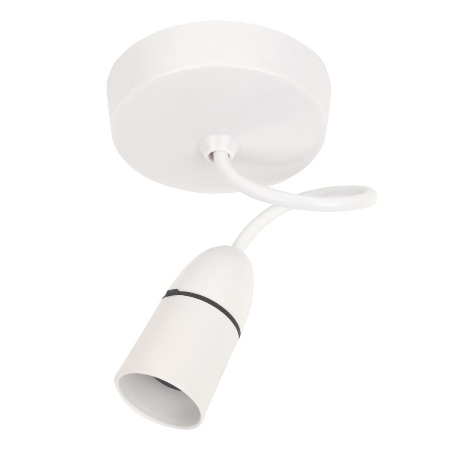 Essentials 6" Pendant Set Light Fitting B22 White 3 1/2" (8974J)