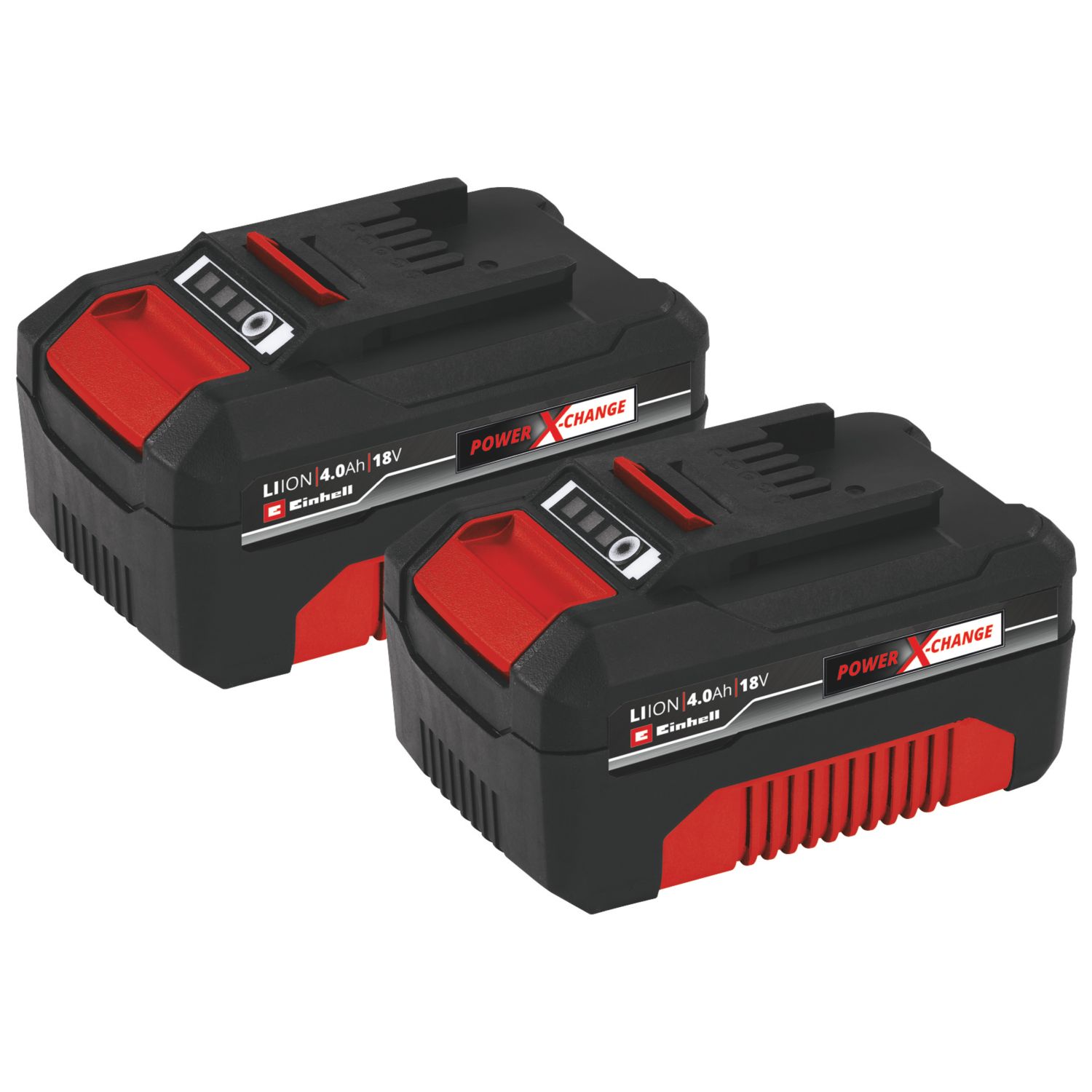 Einhell 18V 4.0Ah Li-Ion Power X-Change Batteries 2 Pack (897TJ)